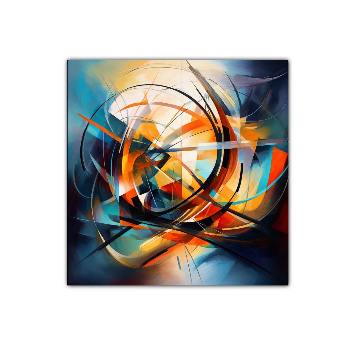 Cuadro abstracto con dinámicas formas y vibrante energía — imagen principal