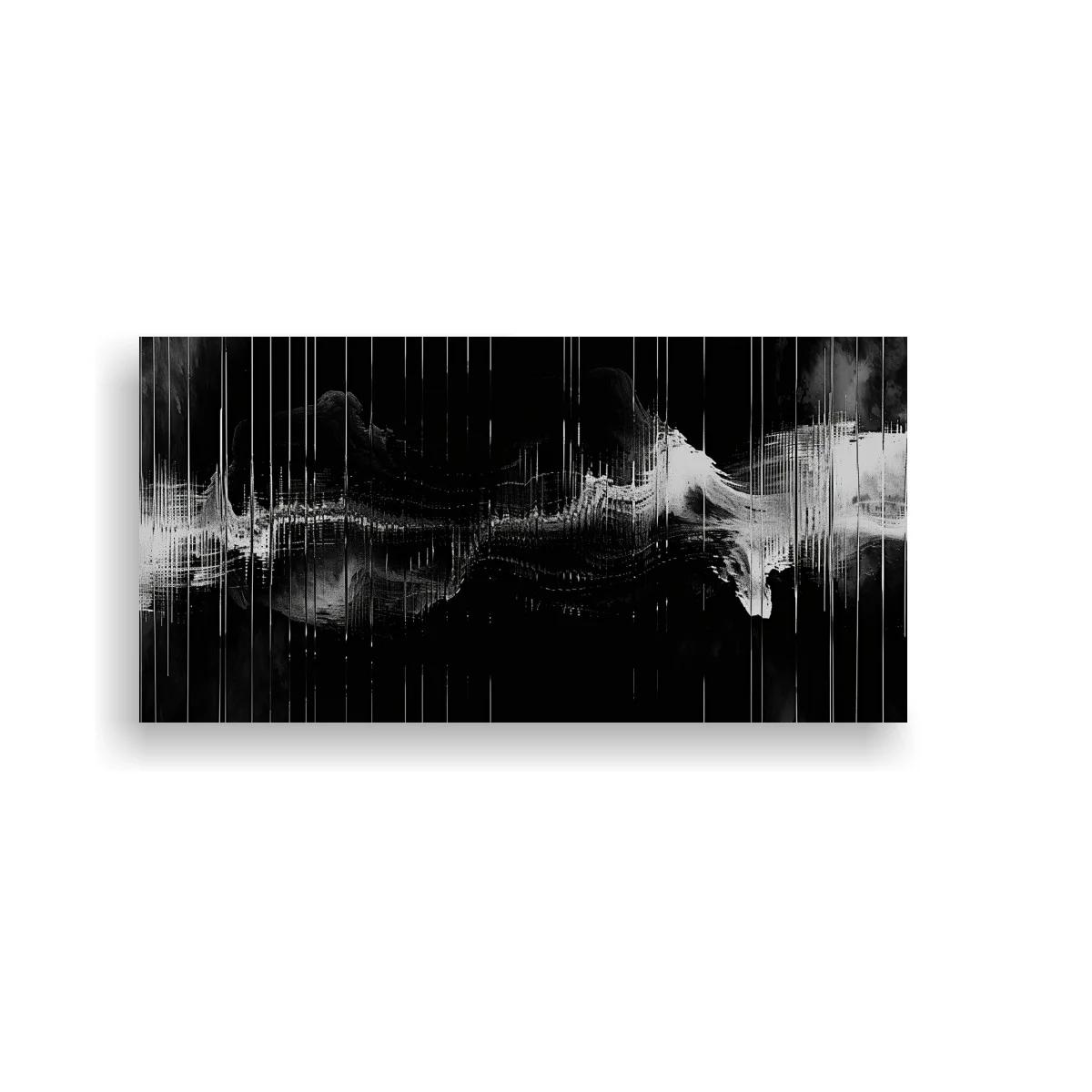 Cuadro onda de sonido blanca con líneas verticales — imagen principal