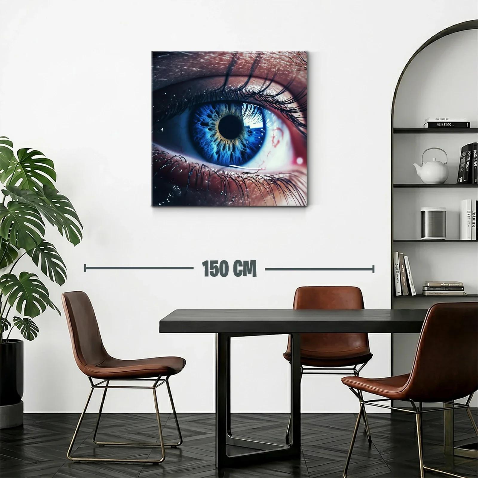 Impactante detalle de ojo azul con texturas vibrantes — miniatura 2