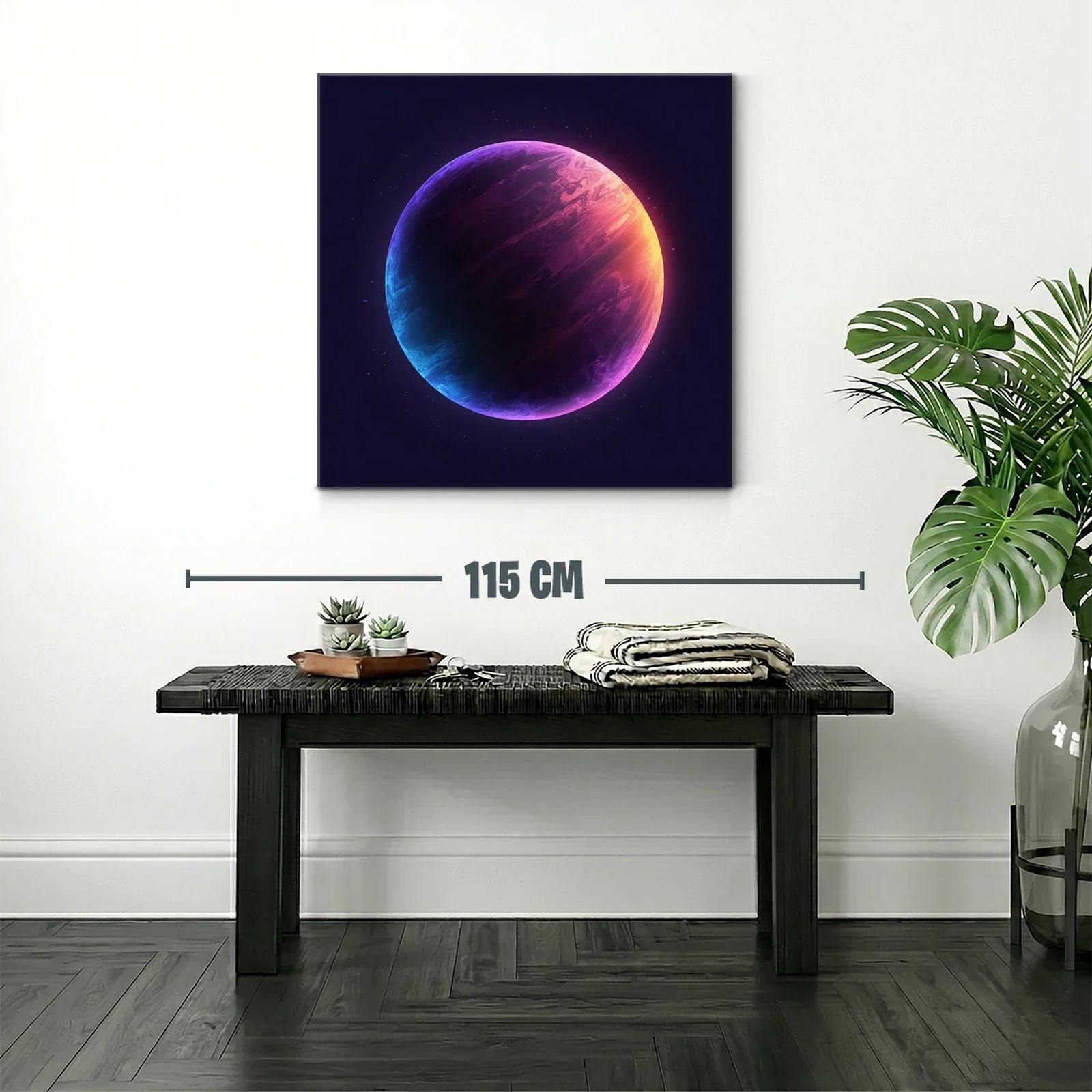 Planeta brillante con tonos púrpura y azul cósmico — miniatura 2