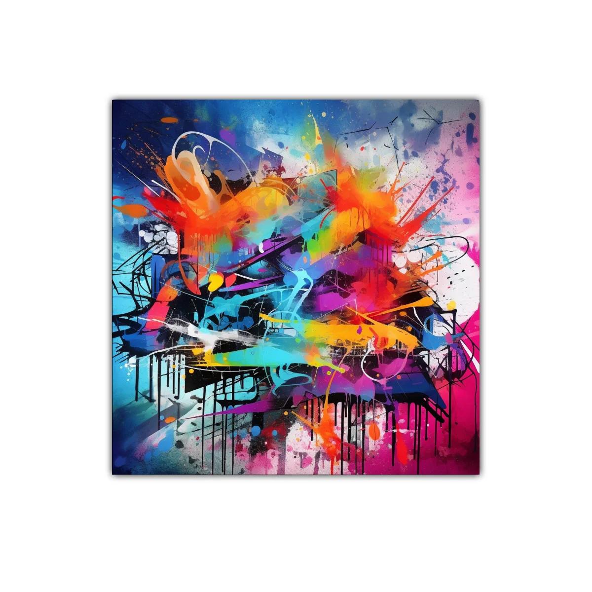 Explosión de color en arte urbano vibrante y dinámico — imagen principal