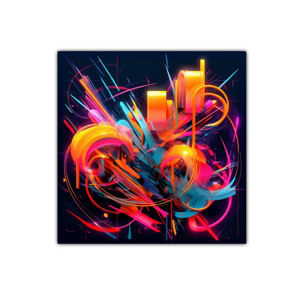 Composición vibrante con formas y colores energéticos