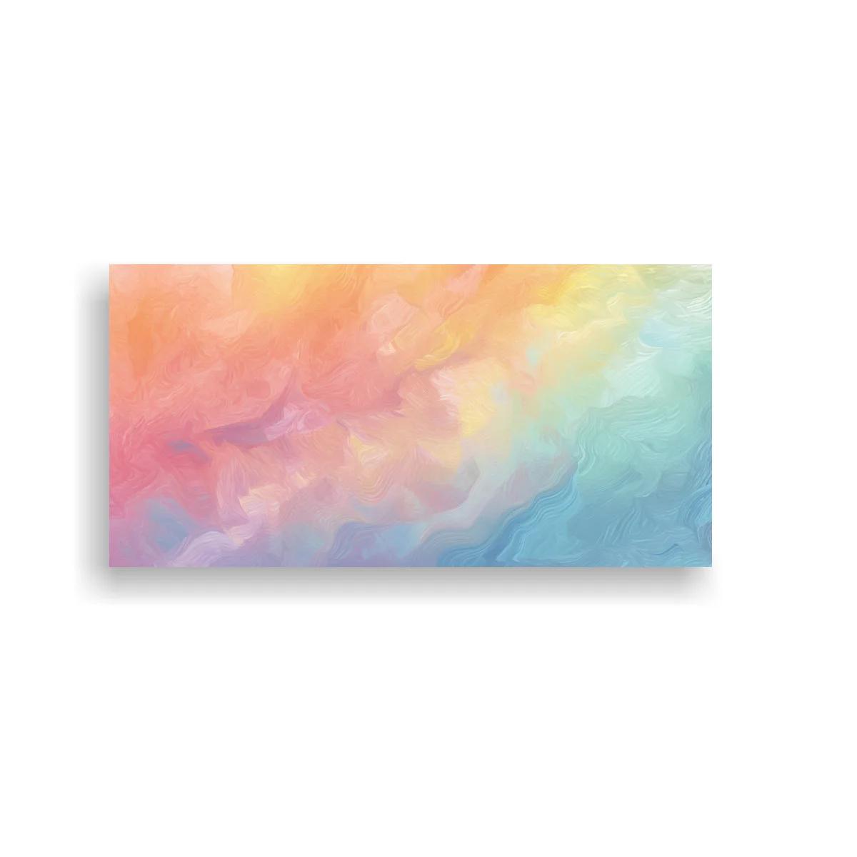 Cuadro nubes de colores pastel con textura suave — imagen principal
