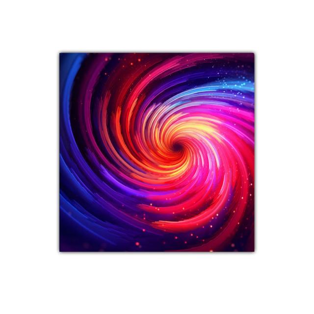 Torbellino cromático de vibrantes tonos cálidos y fríos