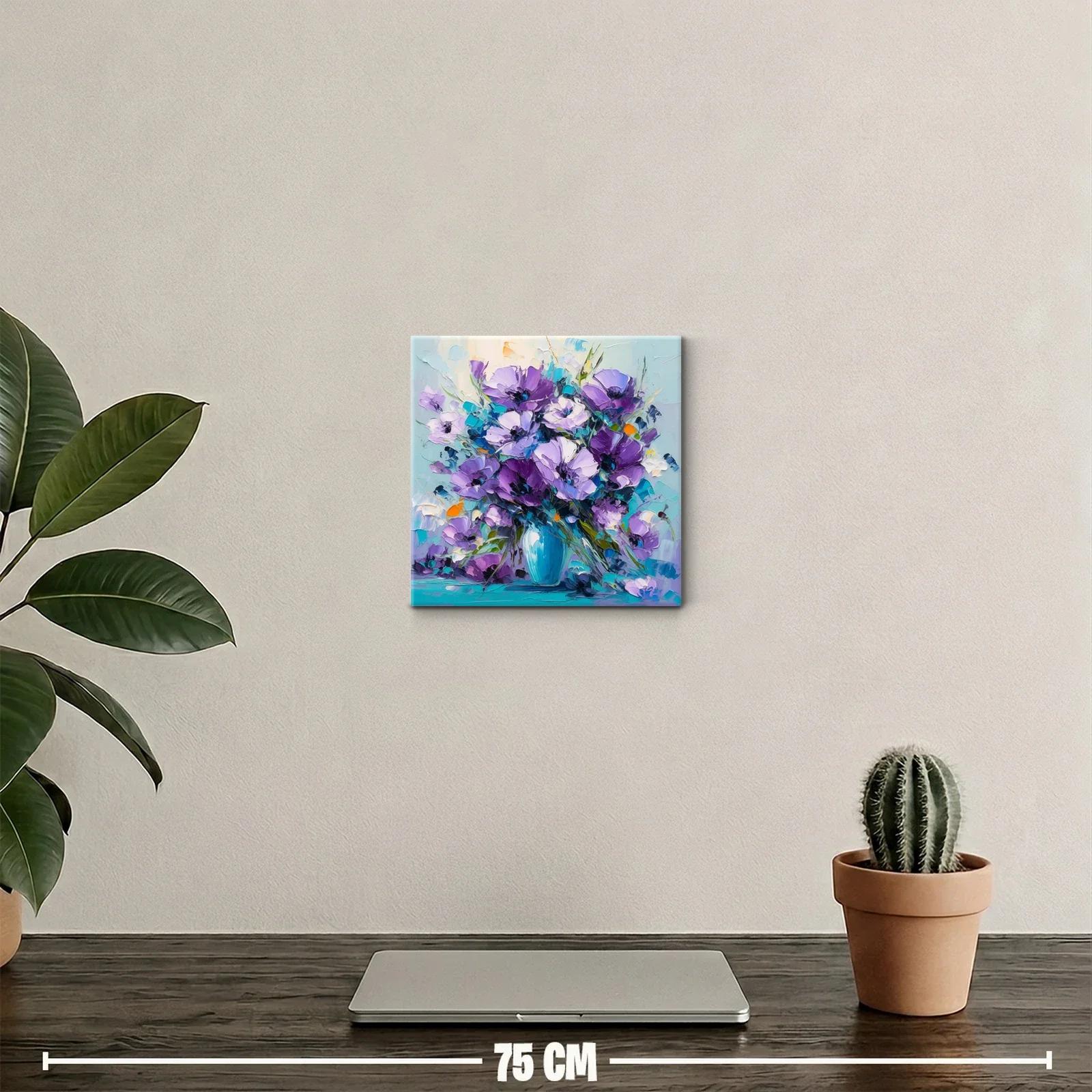Ramo vibrante con flores moradas y toques de azul — miniatura 2