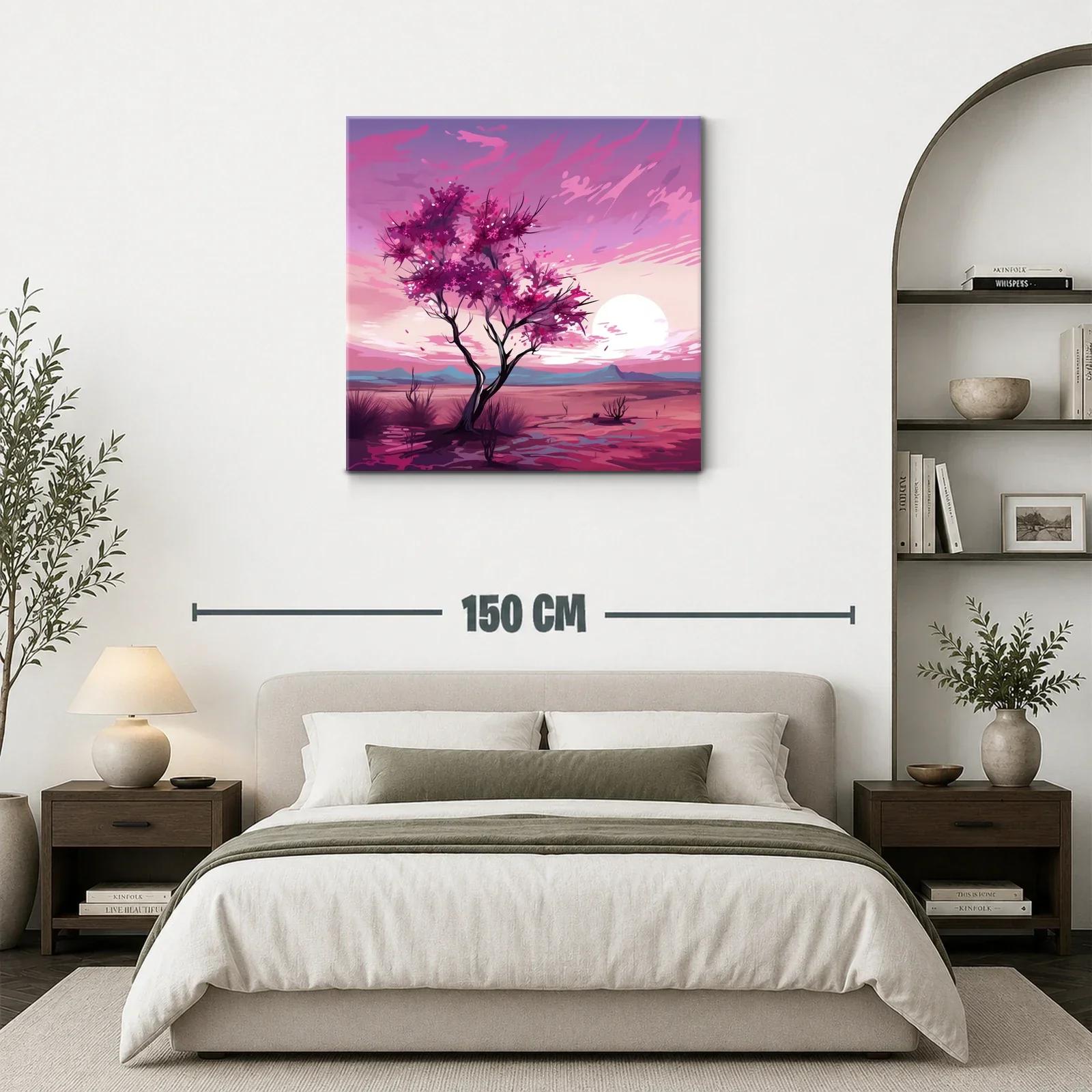 Atardecer en árbol florido con tonos cálidos y vibrantes — miniatura 3