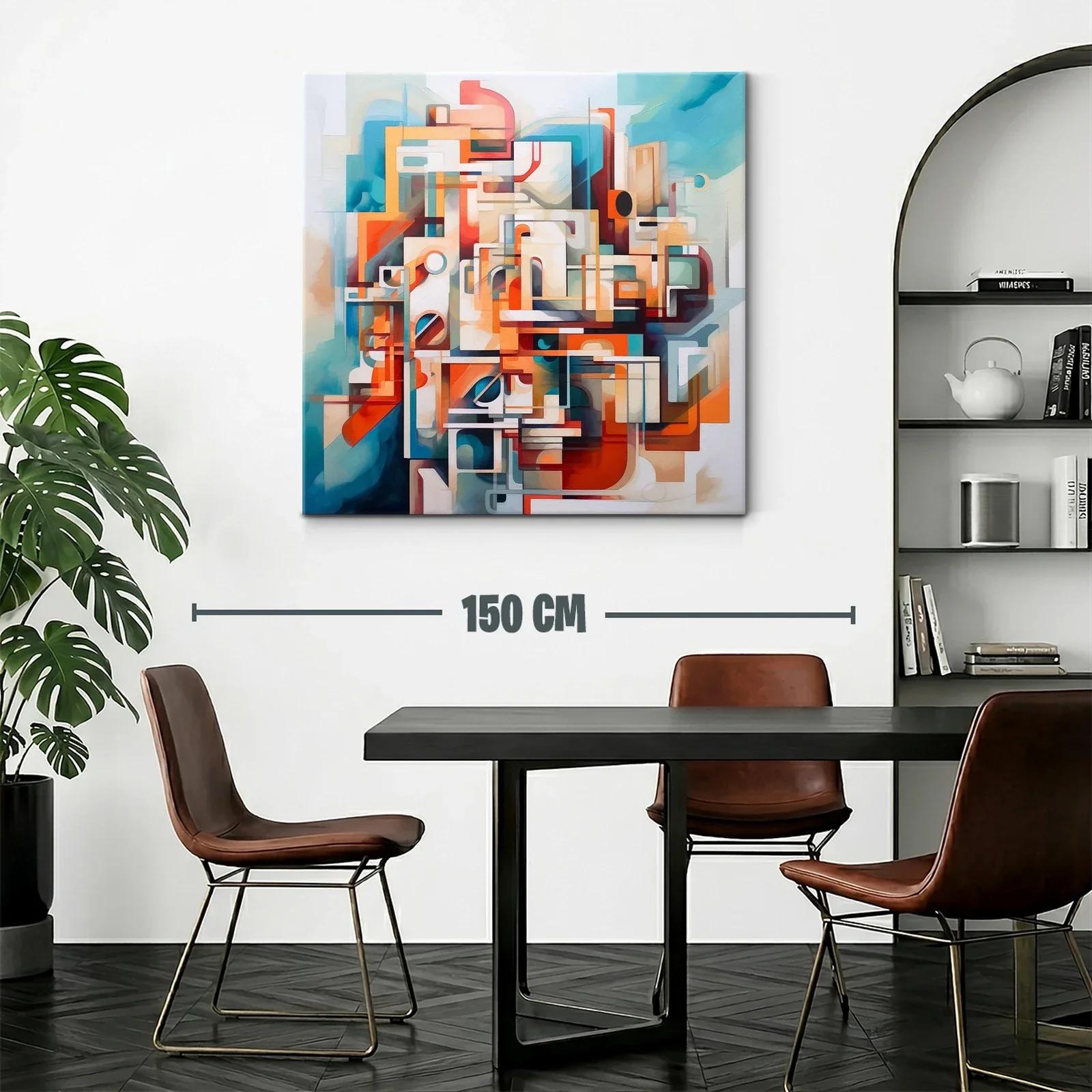 Composición abstracta con formas geométricas y tonos cálidos — miniatura 2