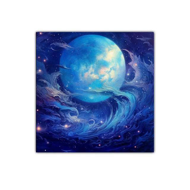 Misterios del cosmos en tonalidades azuladas y celestes