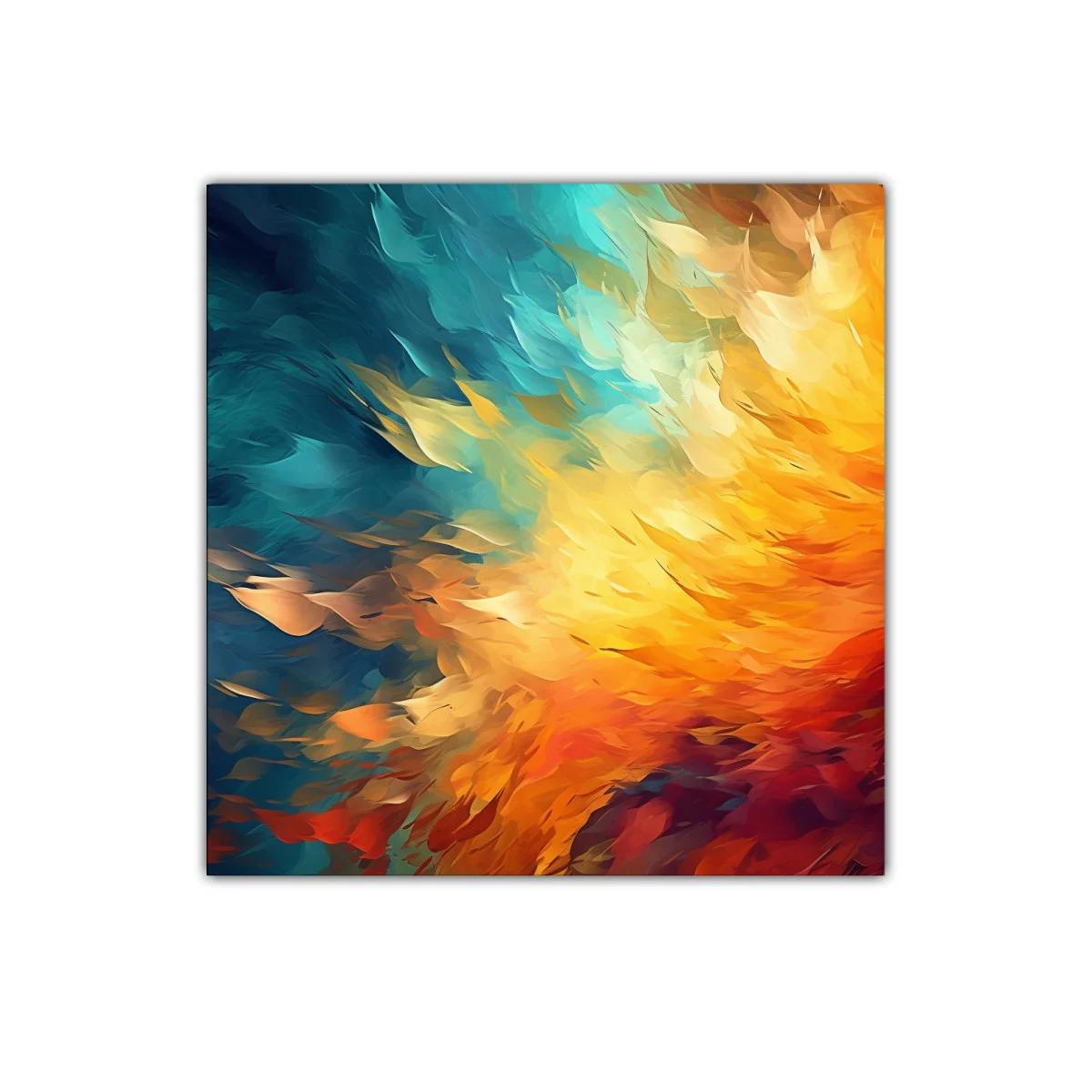 Explosión de color con energías vibrantes y dinámica abstracción
