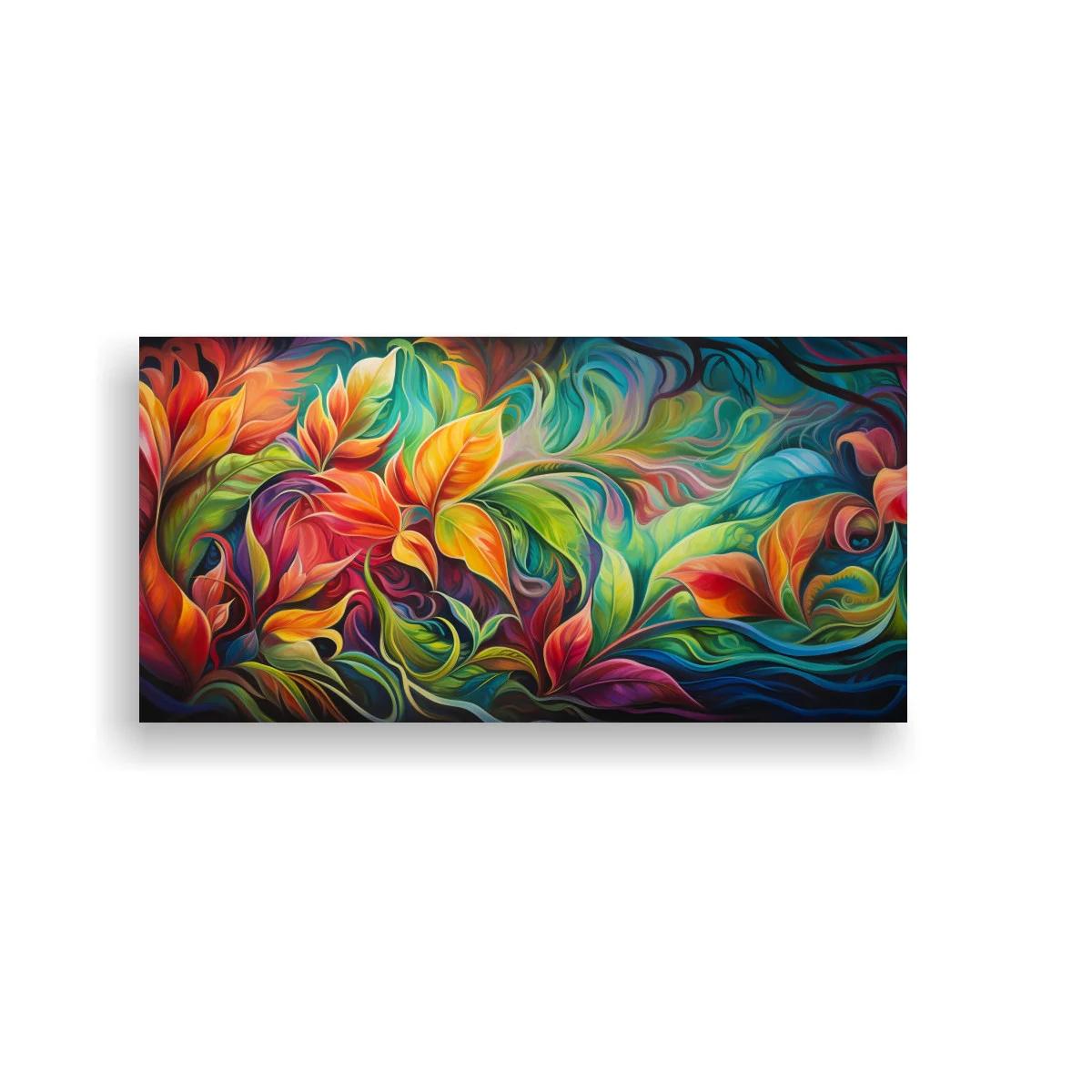 Cuadro lirios coloridos con remolinos fluidos — imagen principal