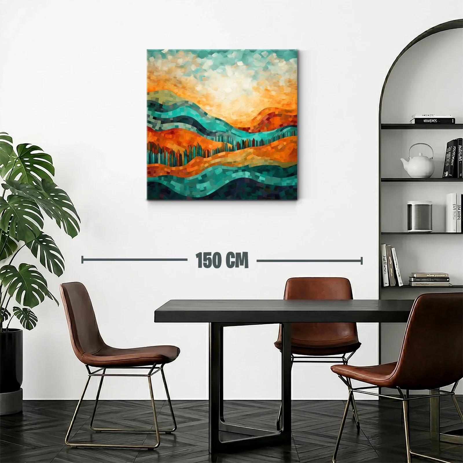 Paisaje abstracto con colinas vibrantes y cielo acogedor — miniatura 2