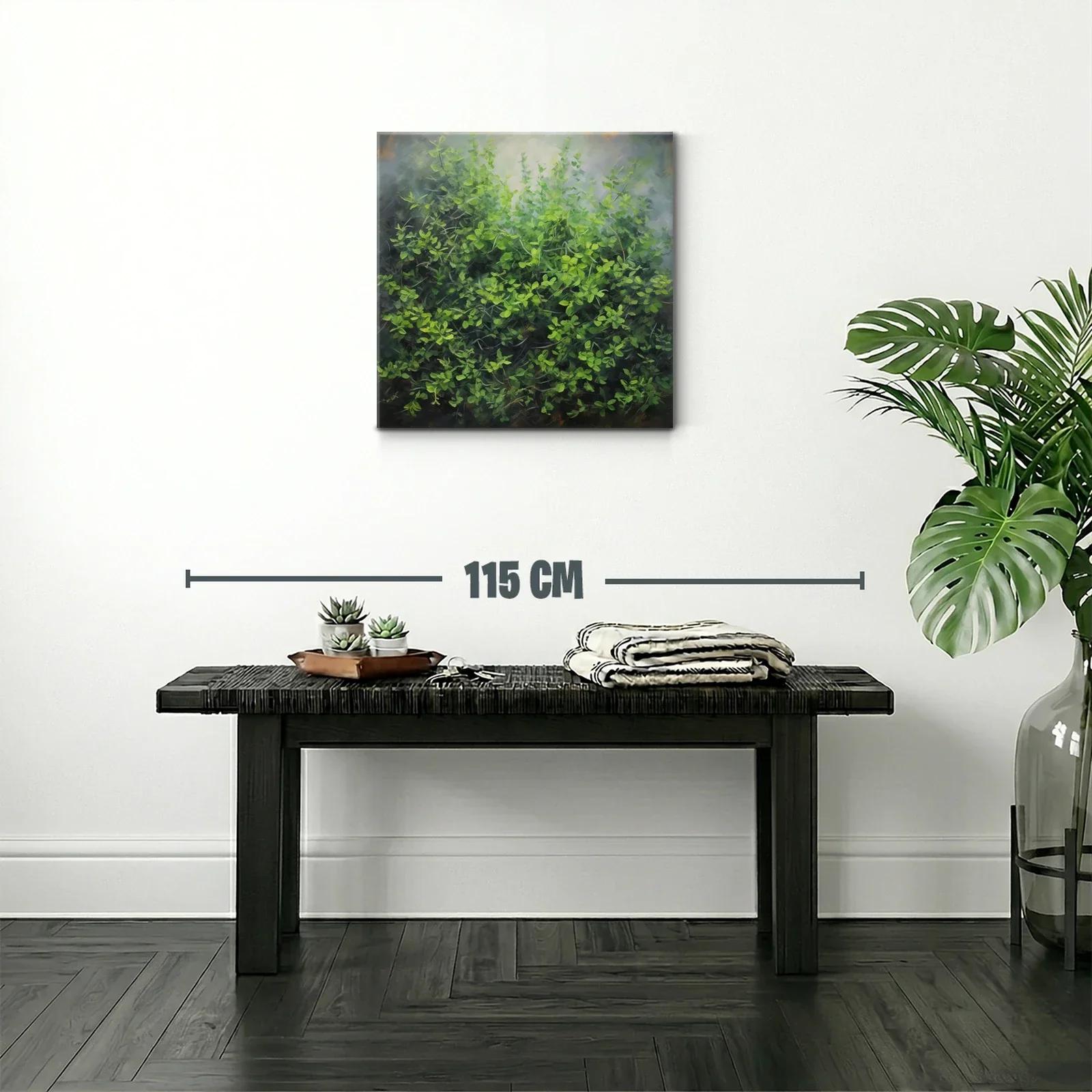 Cuadro con motivo de follaje verde vibrante para interiores naturales — miniatura 2