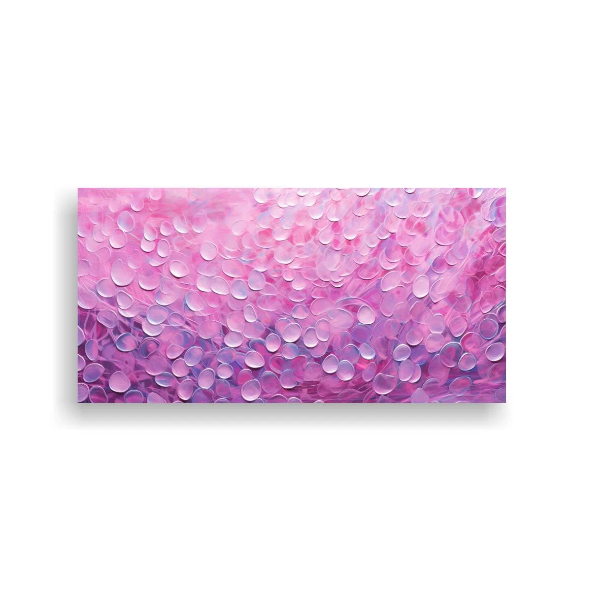 Cuadro textura abstracta de pétalos rosados con relieves suaves