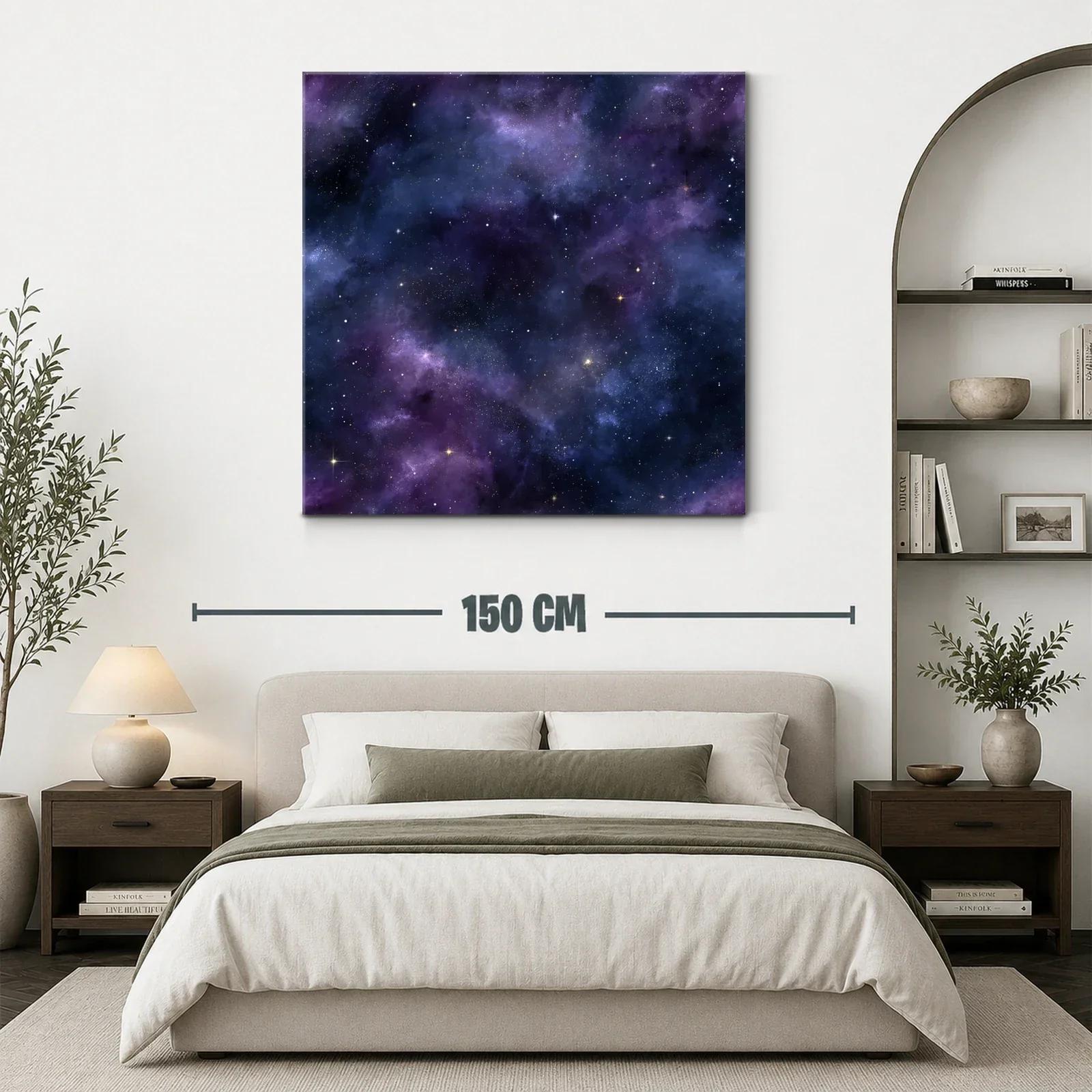 Cuadro de galaxia con tonos morados y azul oscuro — miniatura 3