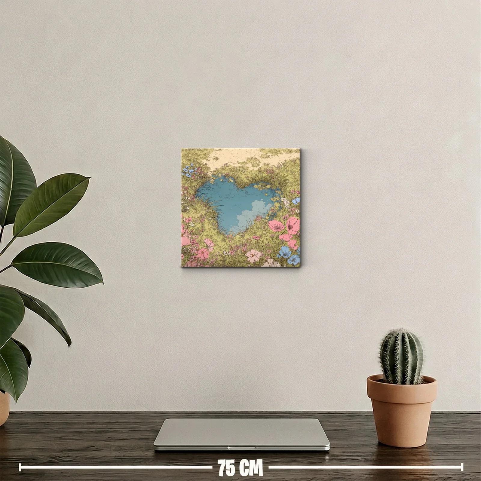 Reflejo de cielo en estanque con forma de corazón — miniatura 2