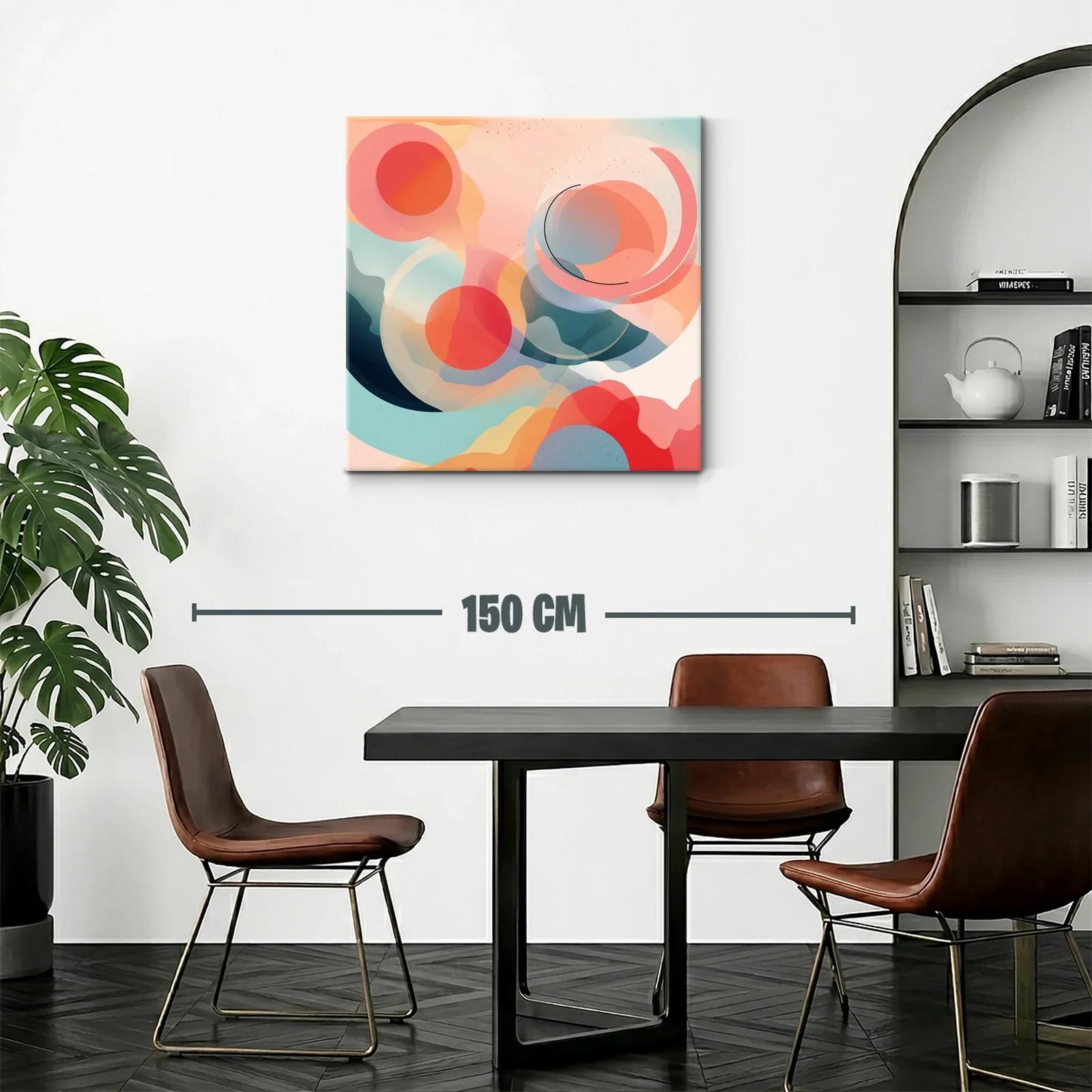 Composición abstracta con círculos y transparencias cálidas — miniatura 2