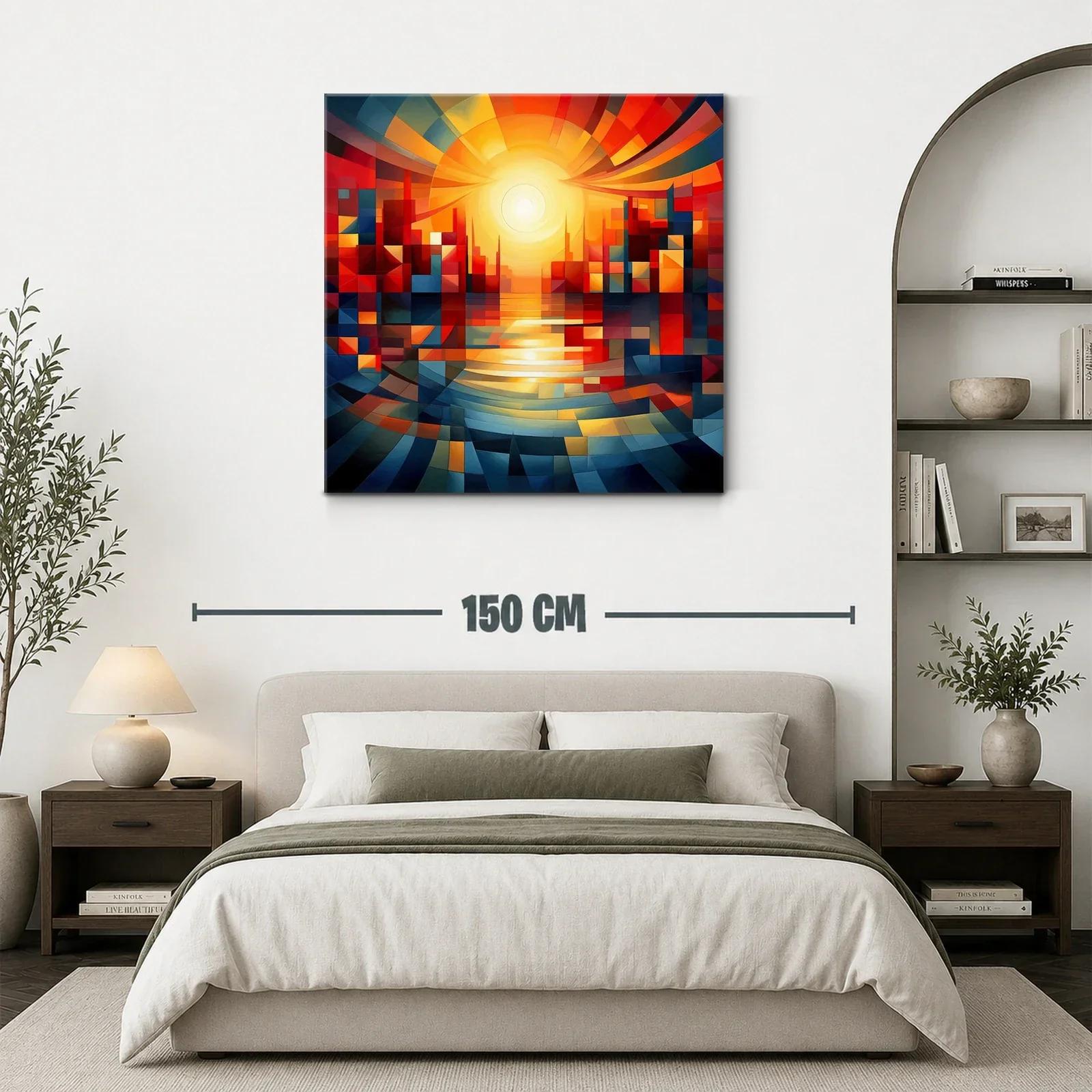 Atardecer abstracto con vibrantes formas geométricas — miniatura 3