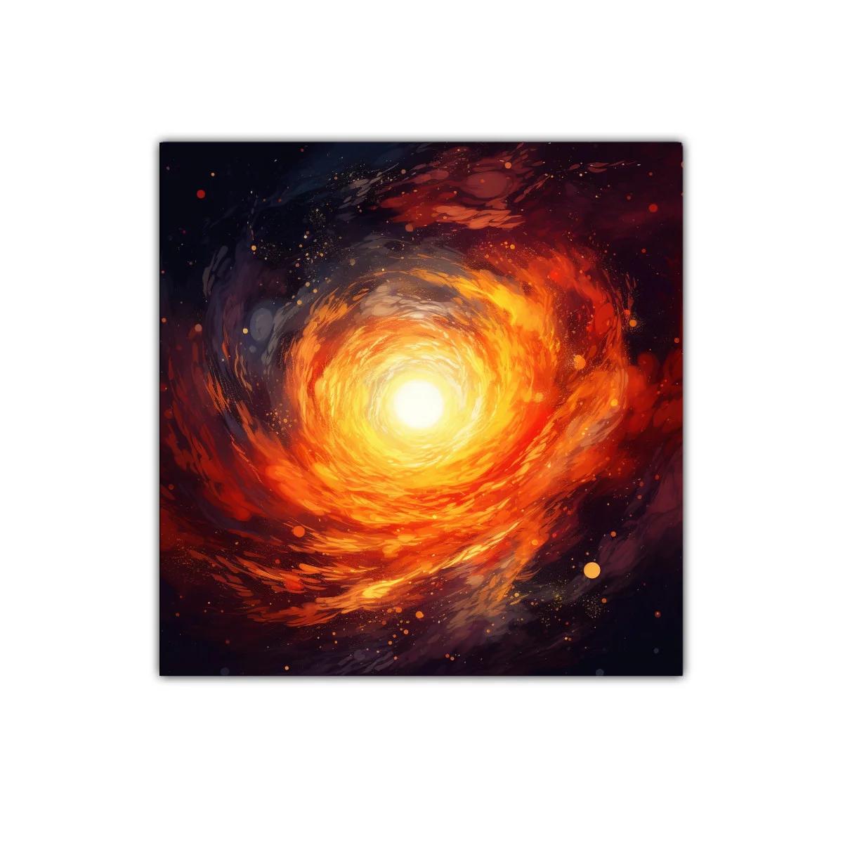 Explosión de luz y color en espiral cósmica vibrante