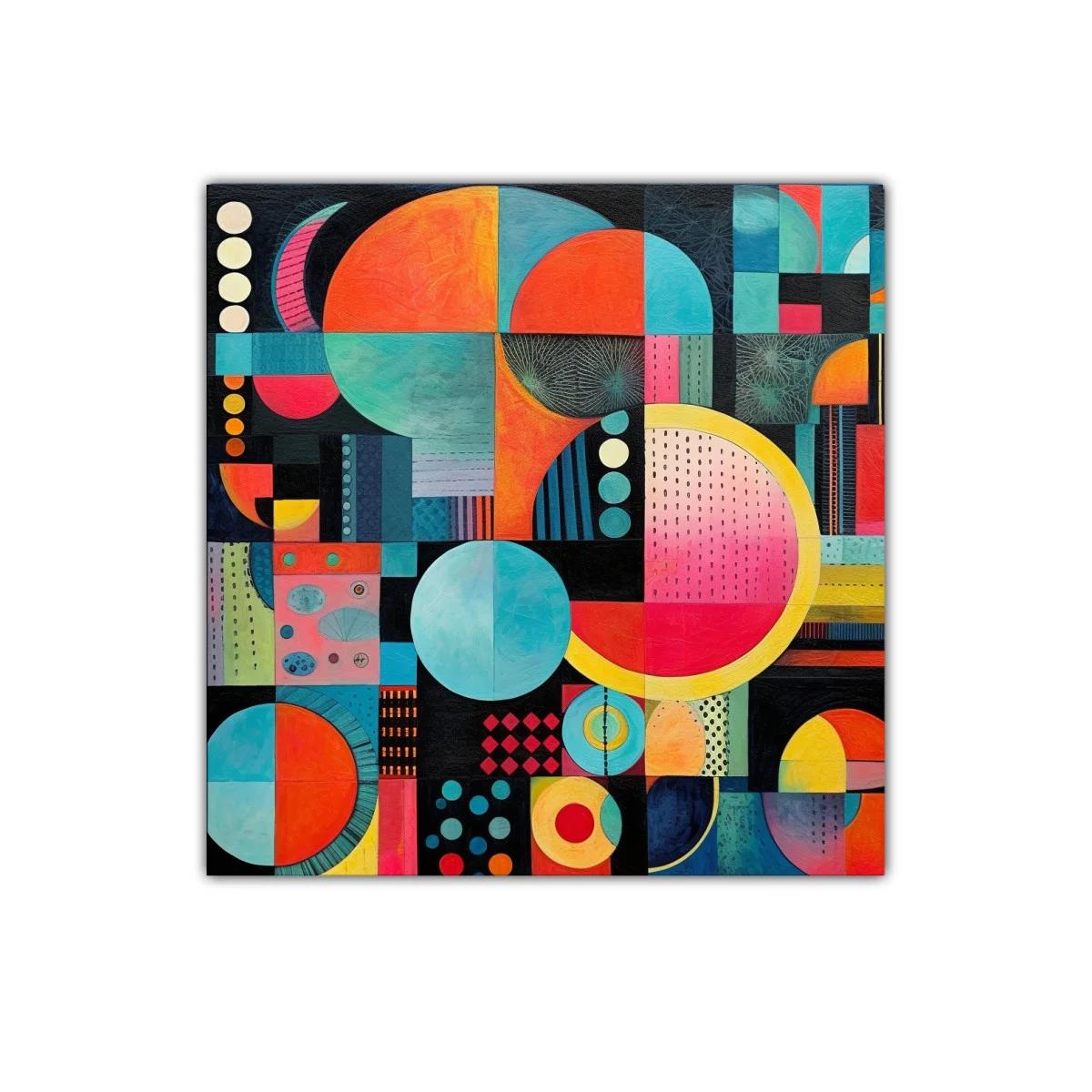 Cuadro abstracto colorido con formas geométricas modernas — imagen principal