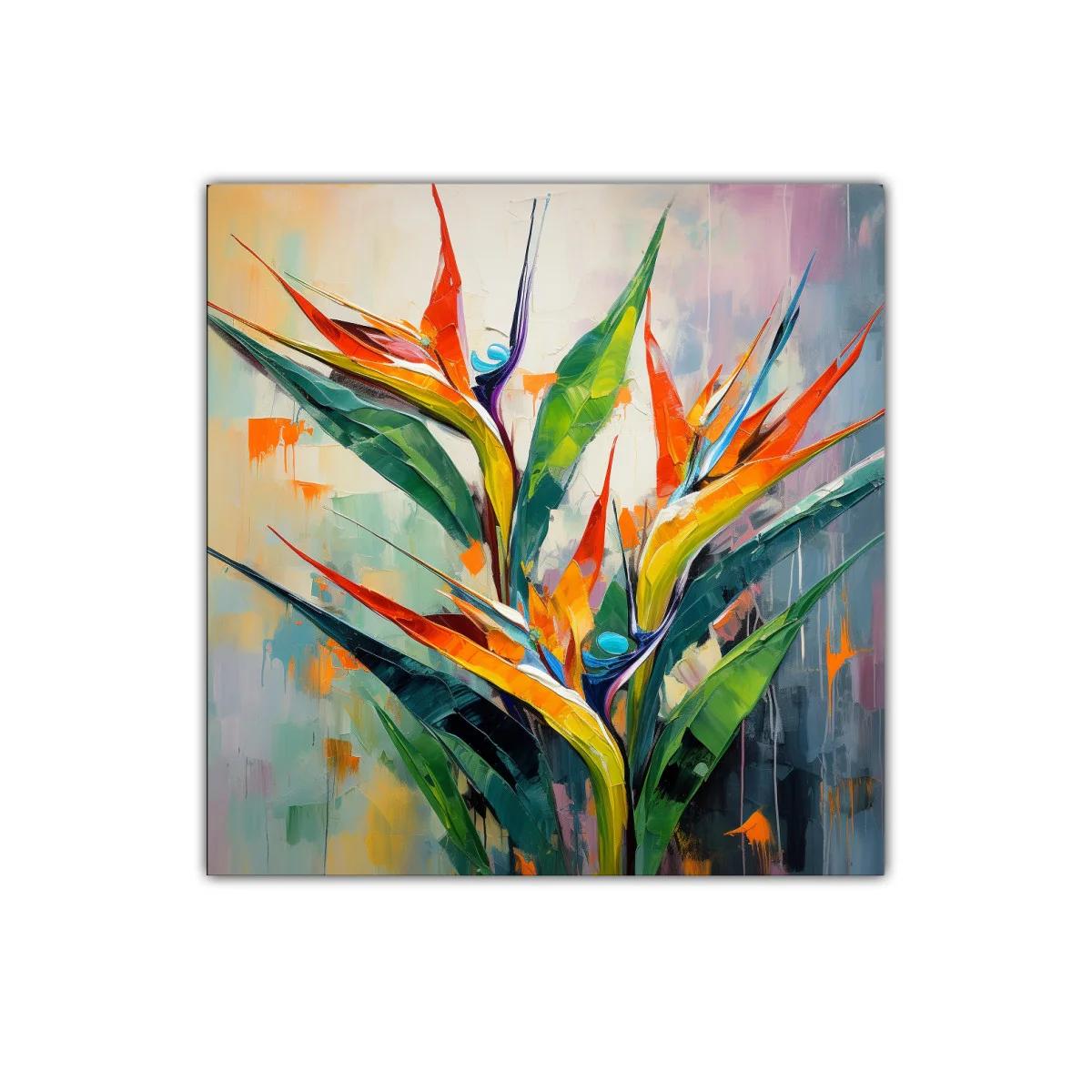 Cuadro moderno con vibrante flor exótica tropical — imagen principal