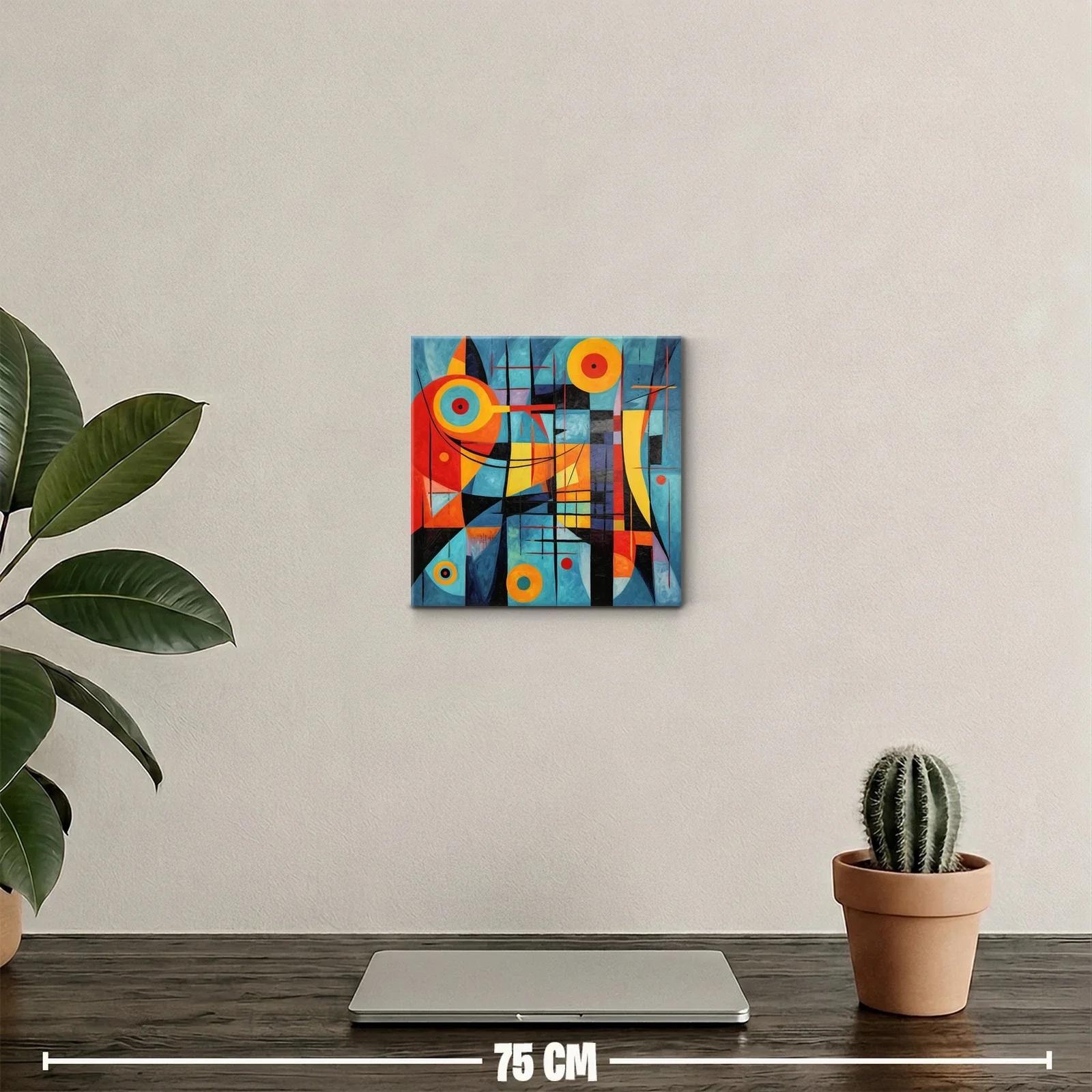 Composición abstracta vibrante con formas y colores intensos — miniatura 2