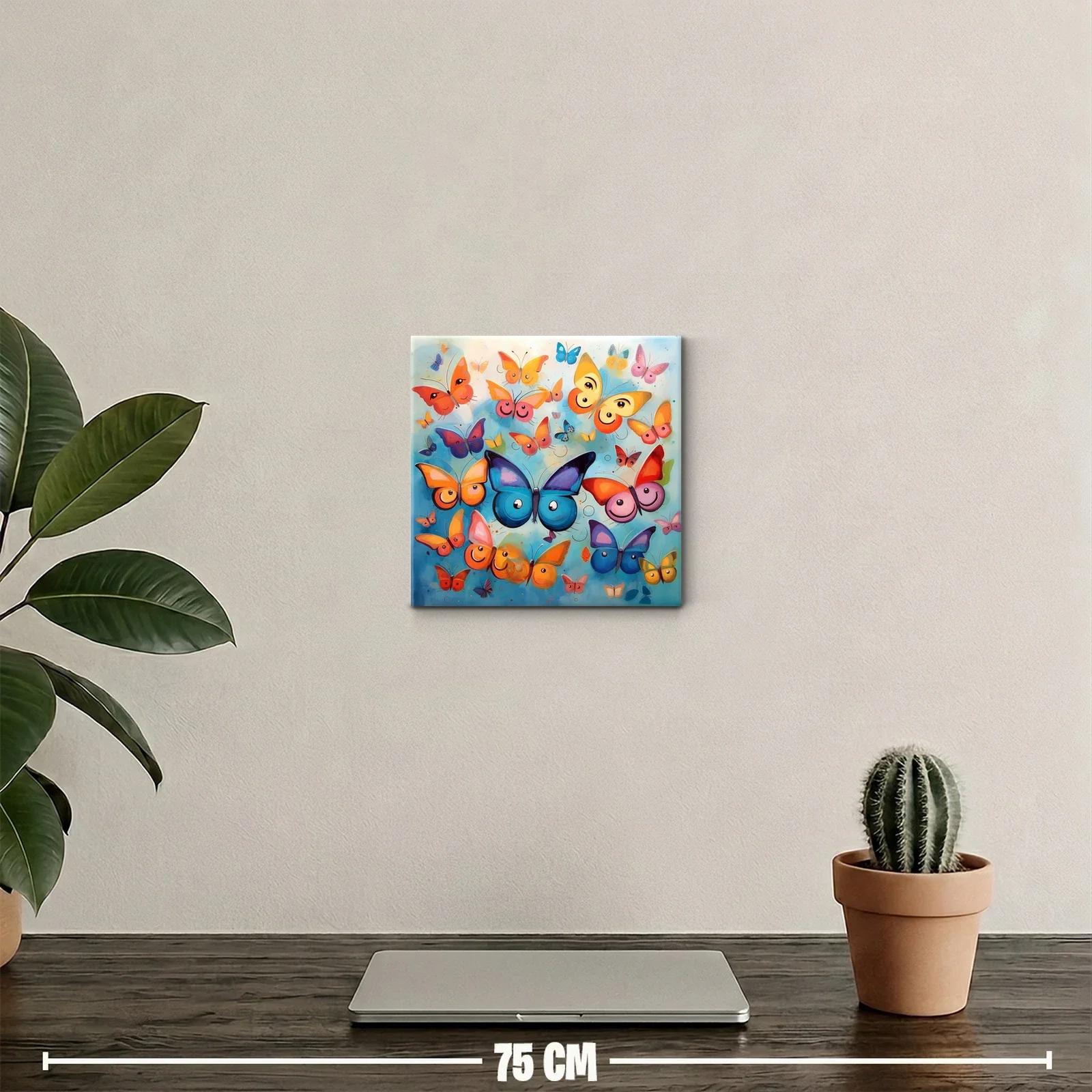 Cuadro vibrante con mariposas llenas de alegría y color — miniatura 2