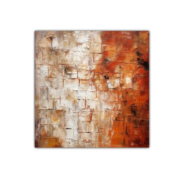 Cuadro abstracto con tonos cálidos y texturas envolventes