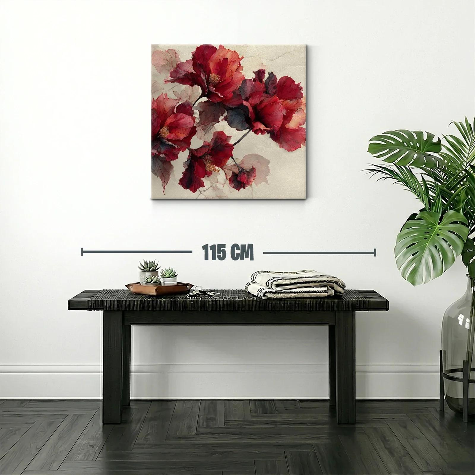 Elegancia floral en tonos granates intensos y sombras suaves — miniatura 2