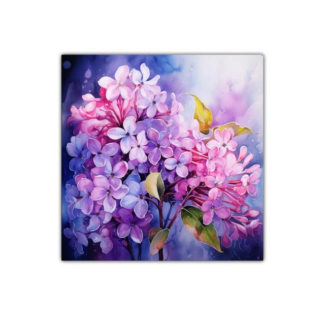 Delicado ramo de lilas en tonos violetas y rosas