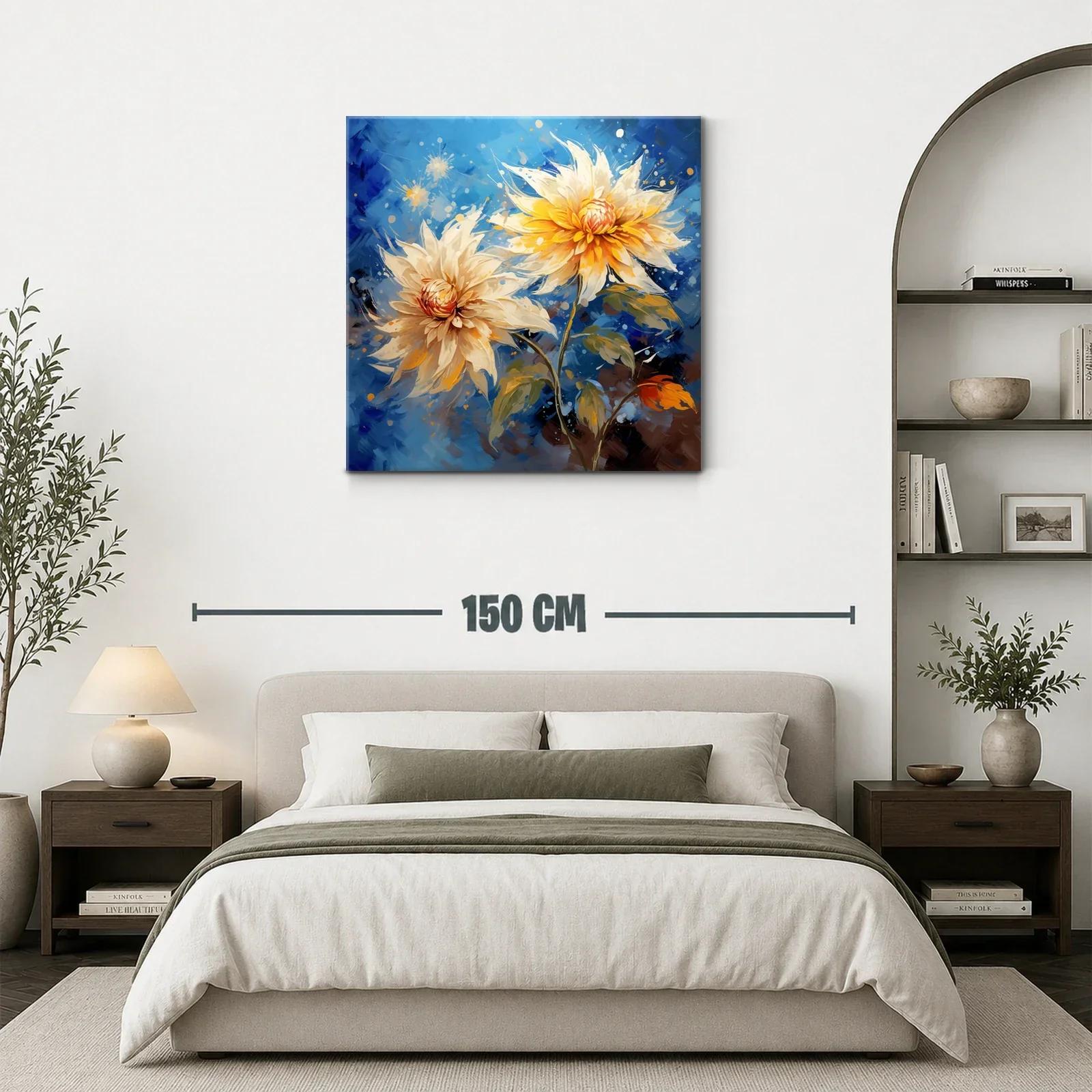 Flores luminosas en vibrantes tonos cálidos y fríos — miniatura 3