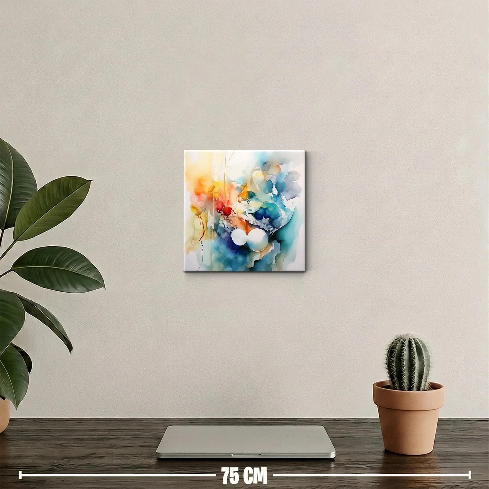 Cuadro abstracto con formas y colores vibrantes — miniatura 2
