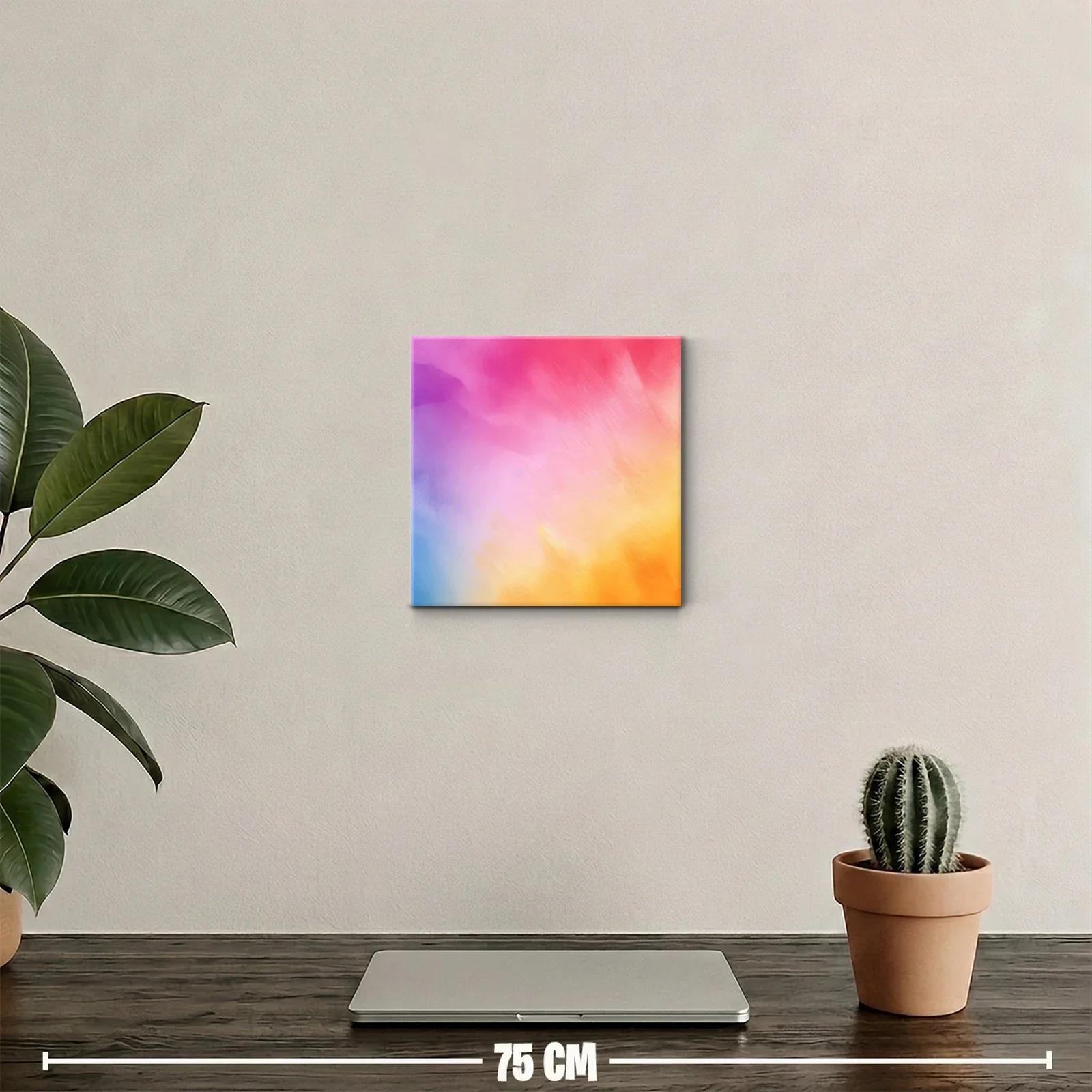 Cuadro decorativo con fondo difuminado multicolor vibrante y suave — miniatura 2