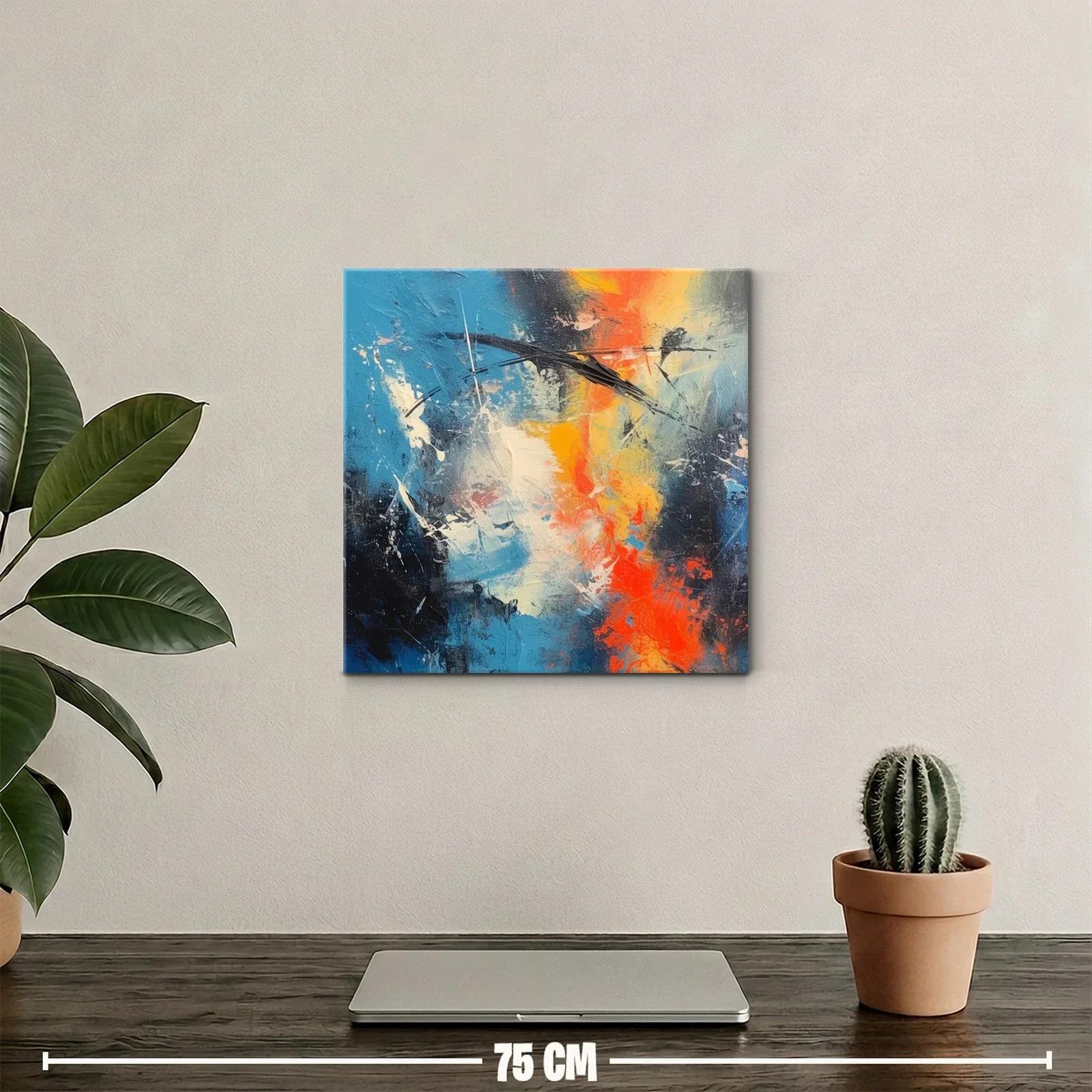 Energía abstracta en tonos azules y cálidos vibrantes — miniatura 2
