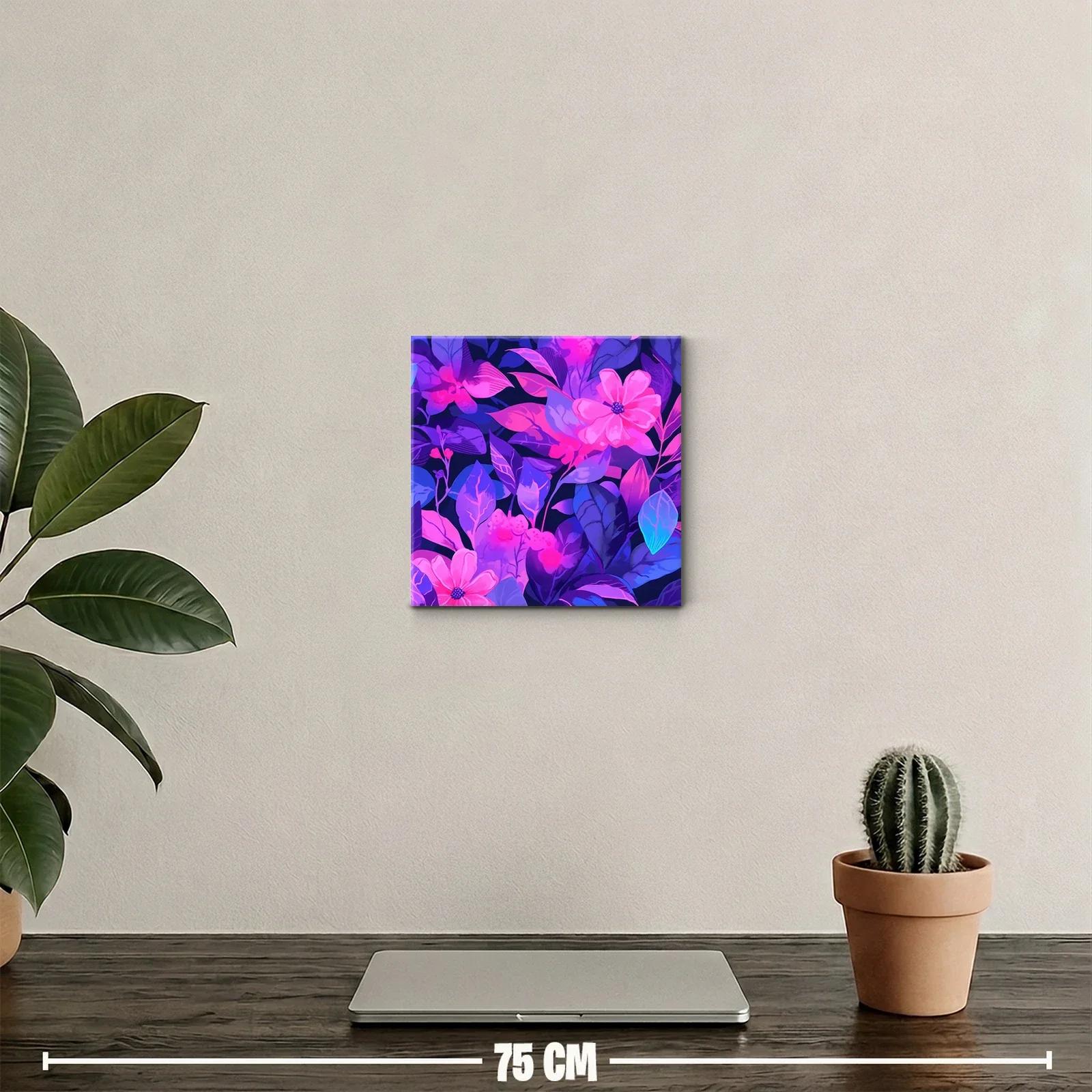 Cuadro decorativo florido en tonos vibrantes — miniatura 2
