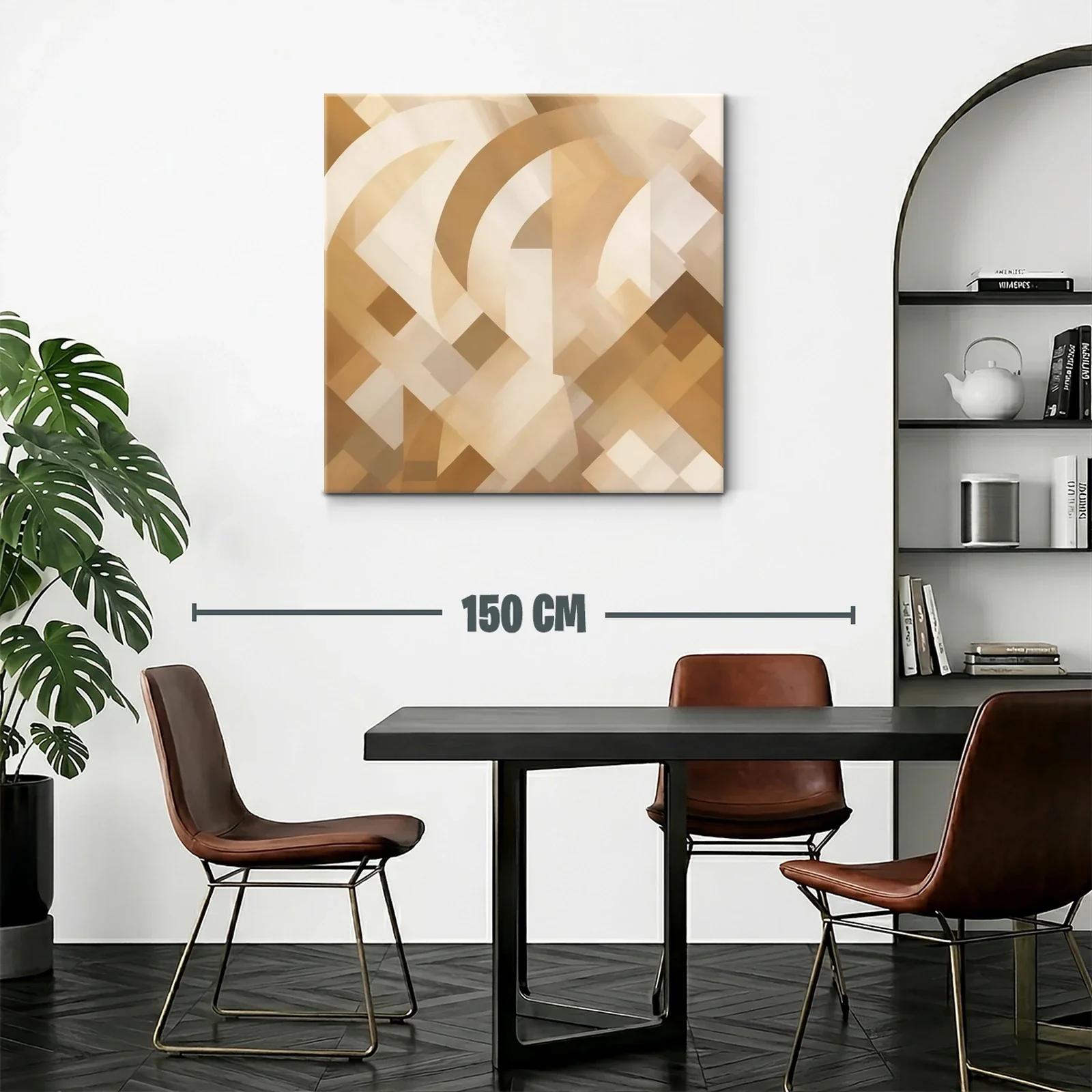 Composición geométrica en tonos tierra y beige — miniatura 2