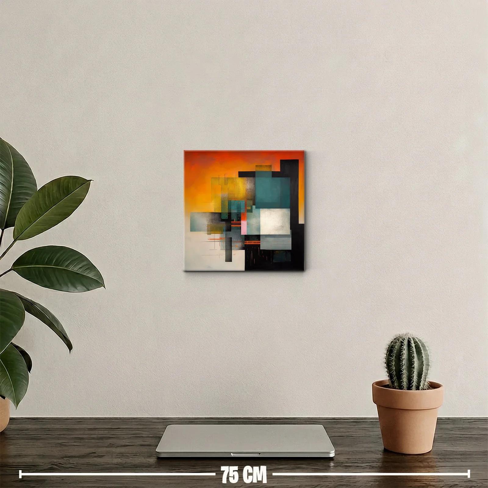 Composición abstracta con tonos cálidos y formas geométricas — miniatura 2