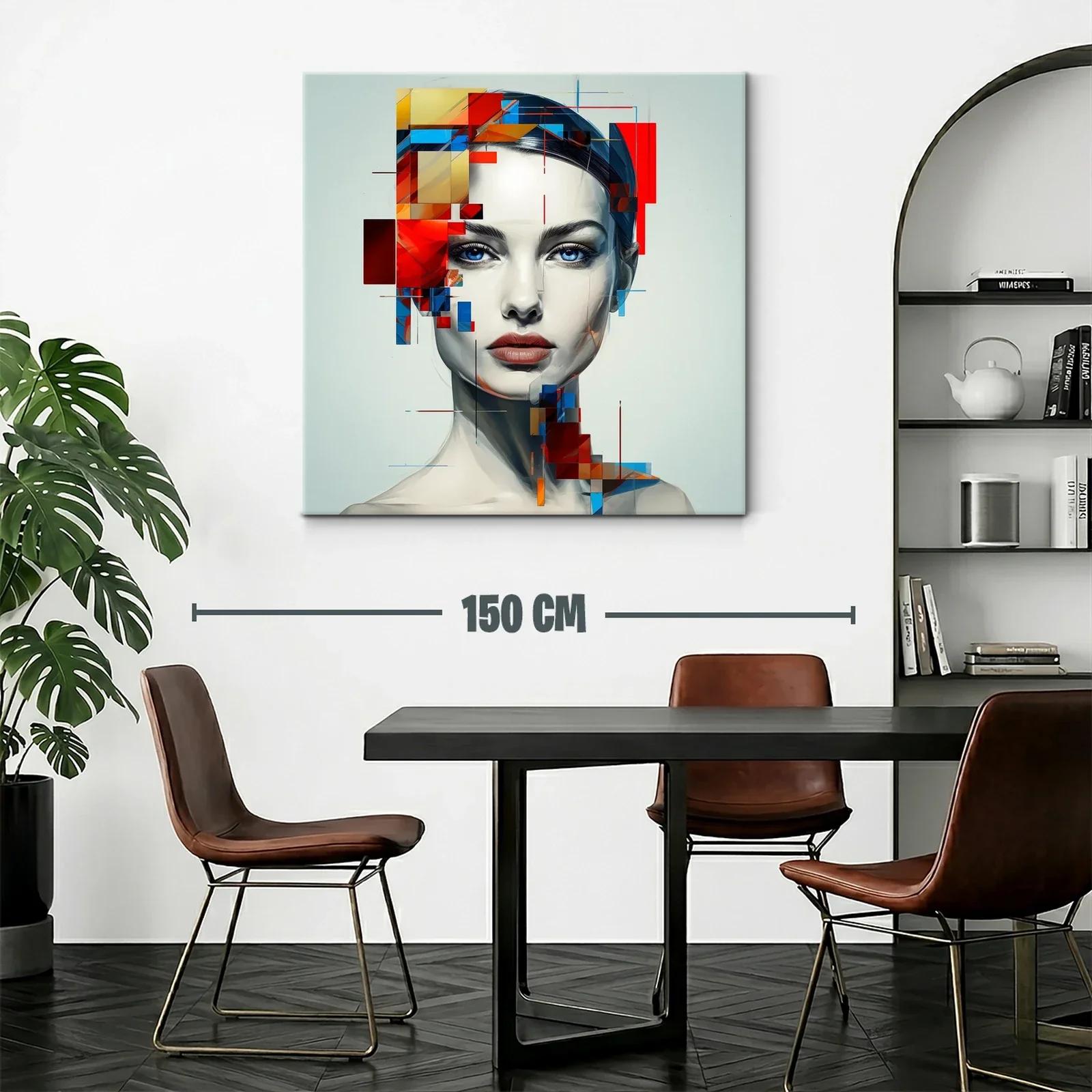 Retrato moderno con contrastes vibrantes y mirada intensa — miniatura 2
