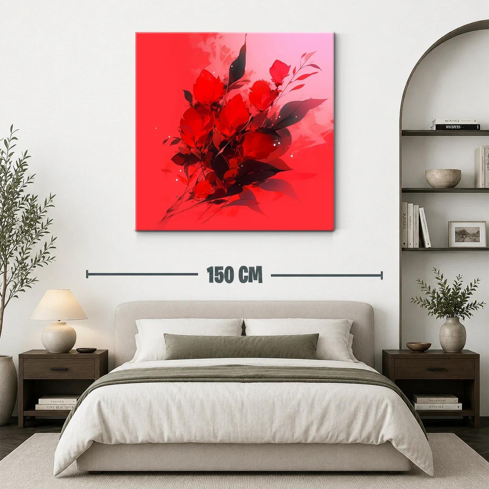 Elegante composición floral con intensos tonos rojos y negros — miniatura 3