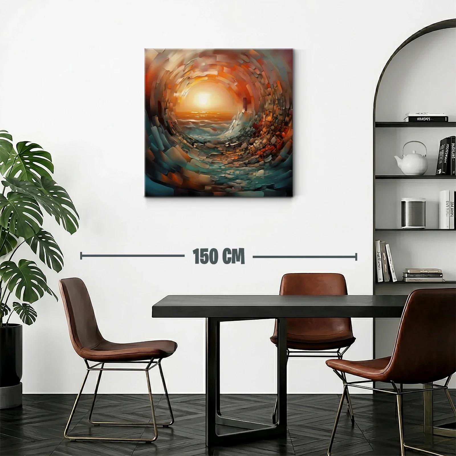 Atardecer abstracto con vibrantes tonos cálidos y fríos — miniatura 2