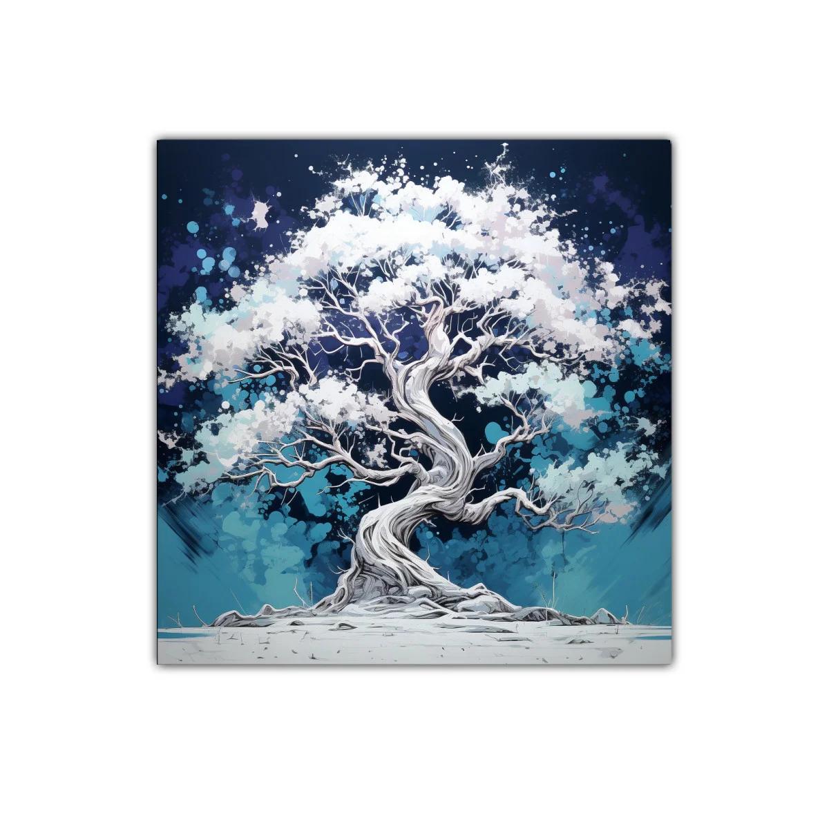 Árbol mágico en tonos azulados y blancos — imagen principal