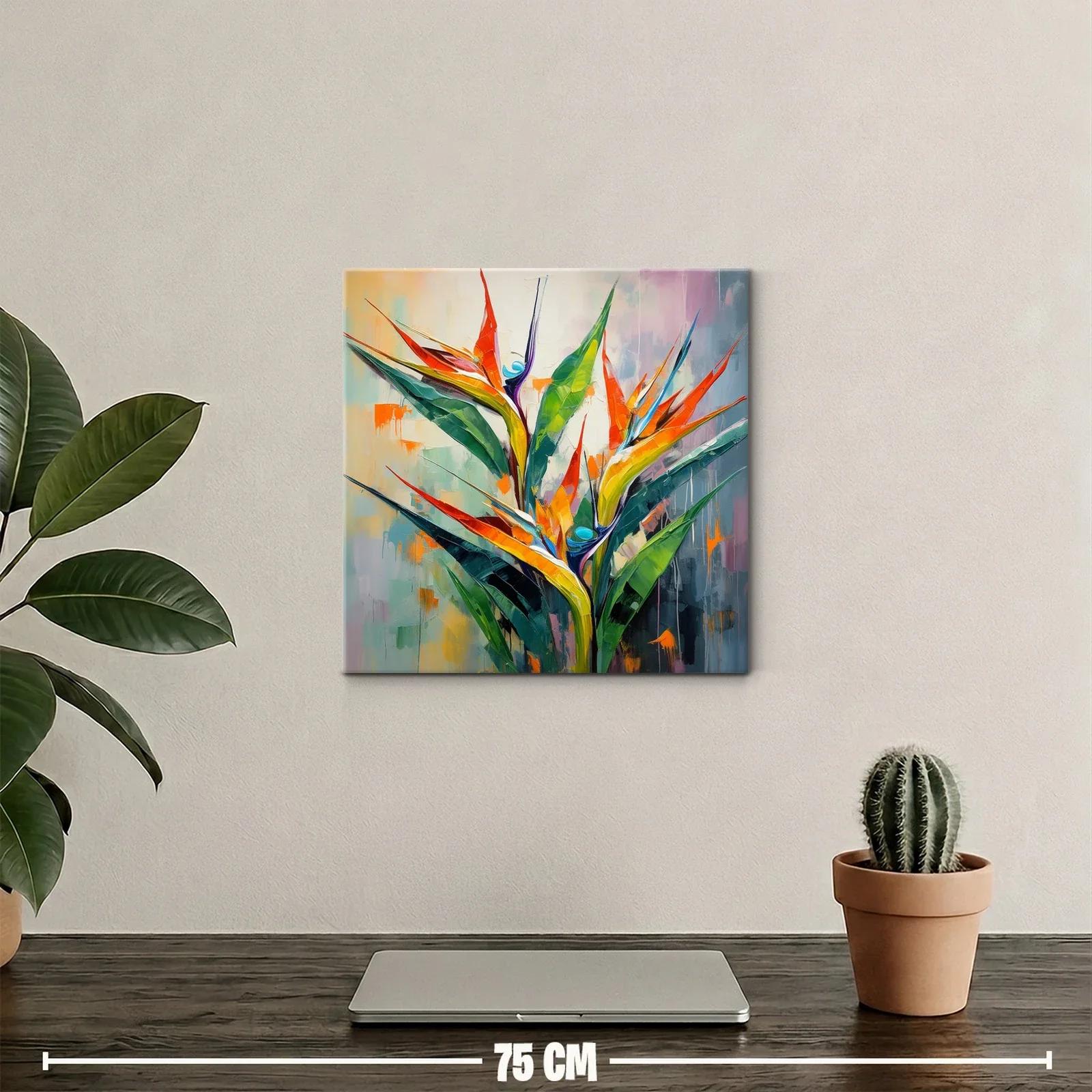 Cuadro moderno con vibrante flor exótica tropical — miniatura 2
