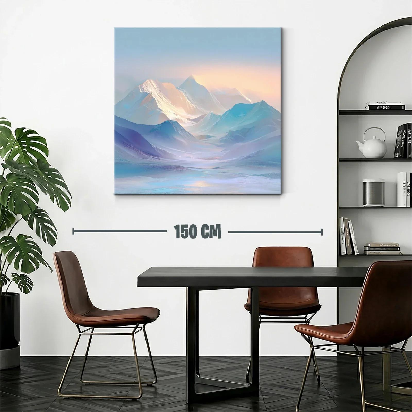 Paisaje Montañoso en Luz Suave y Tonos Pastel — miniatura 2