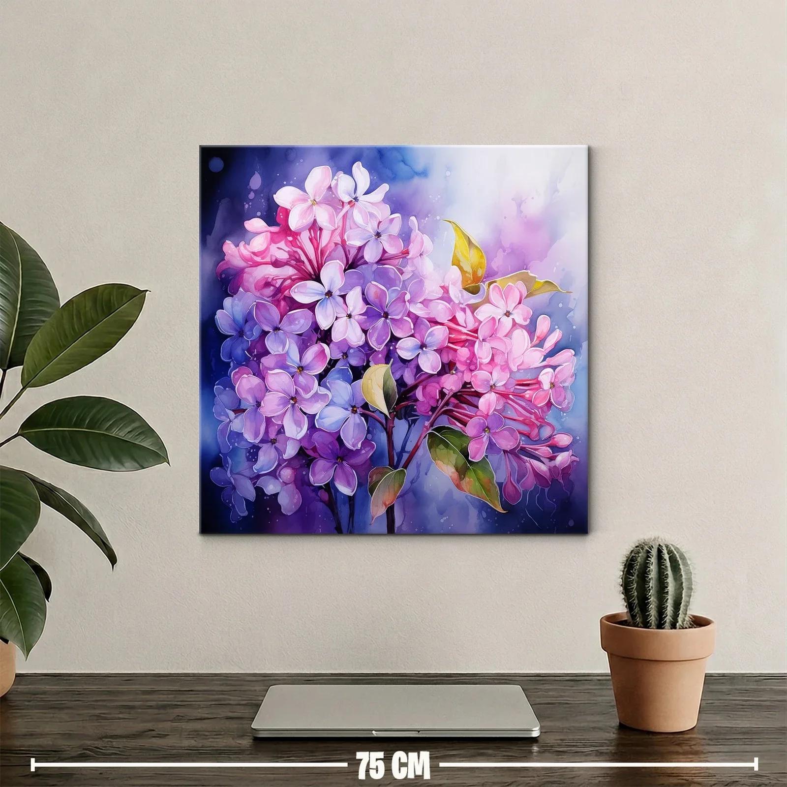 Delicado ramo de lilas en tonos violetas y rosas — miniatura 2