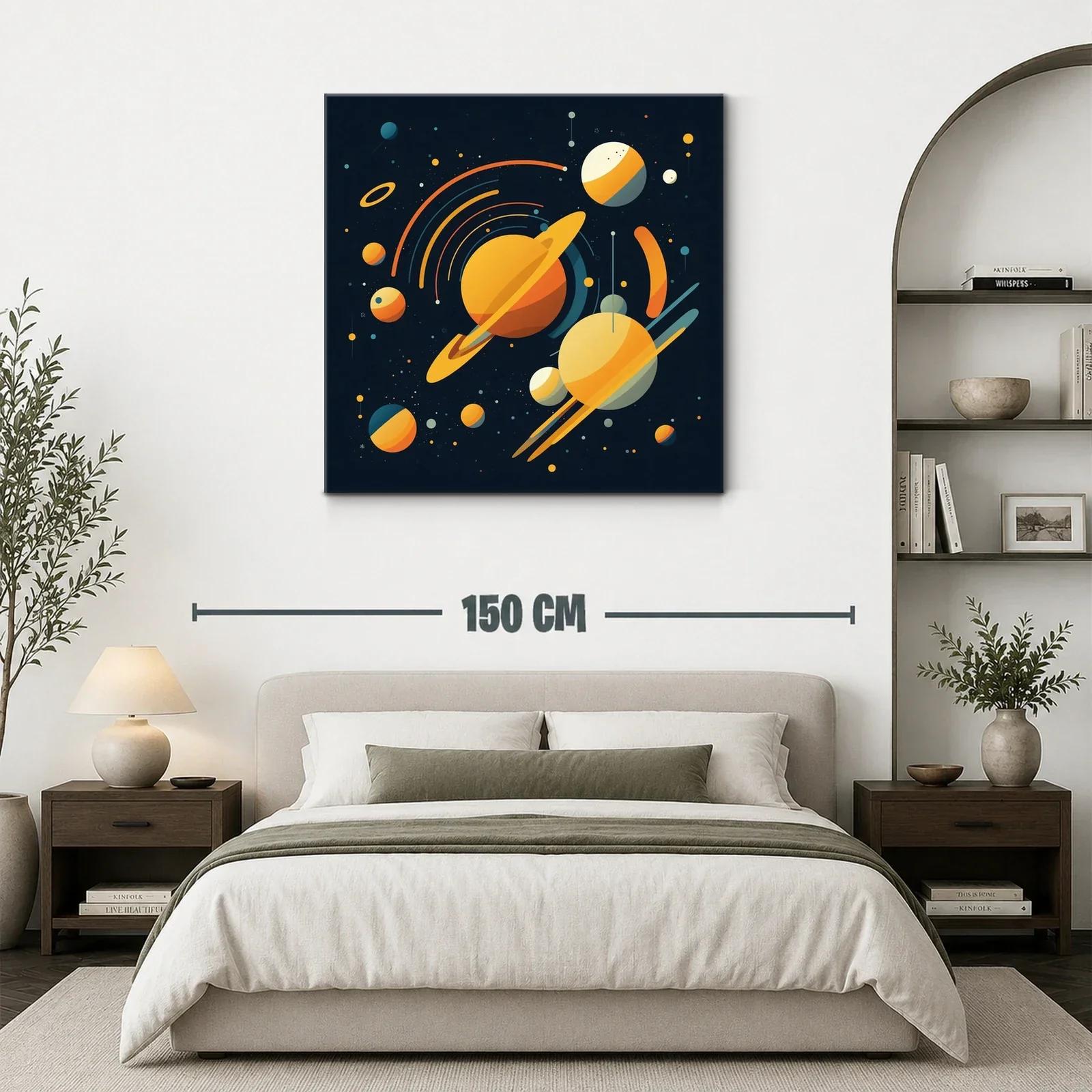 Composición abstracta de planetas en tonos cálidos — miniatura 3