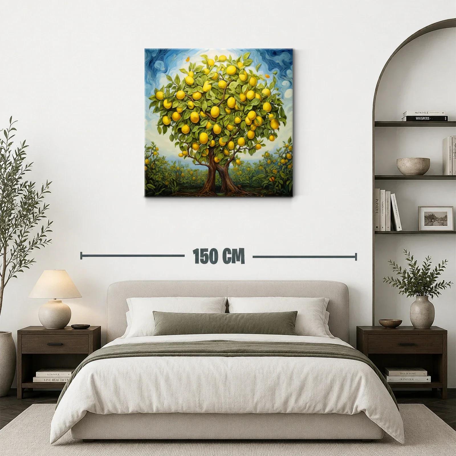 Árbol de limones exuberante y vibrante en paisaje soleado — miniatura 3