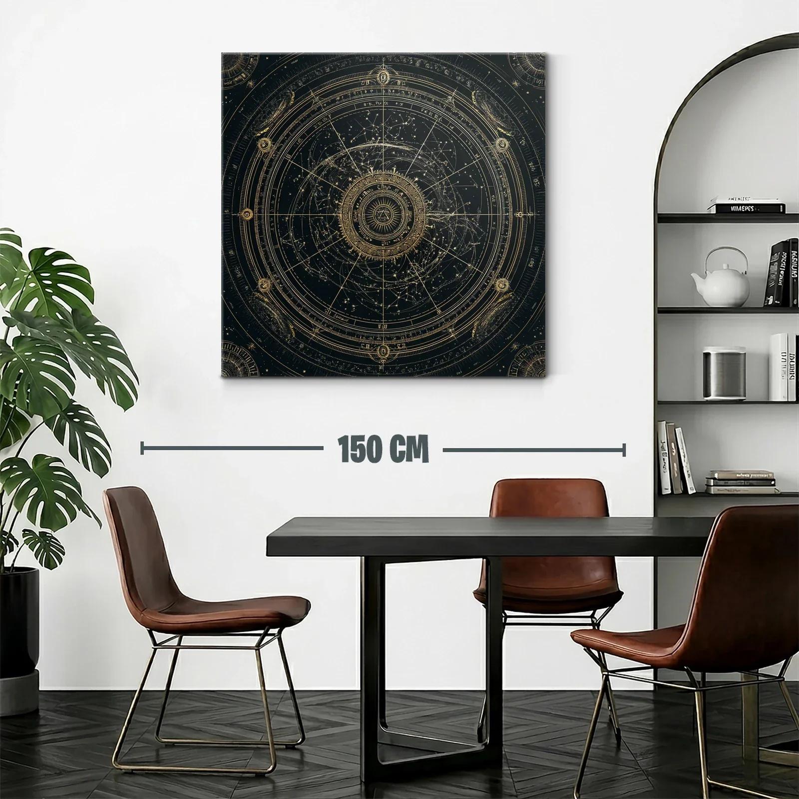 Diseño místico con constelaciones doradas sobre fondo oscuro — miniatura 2