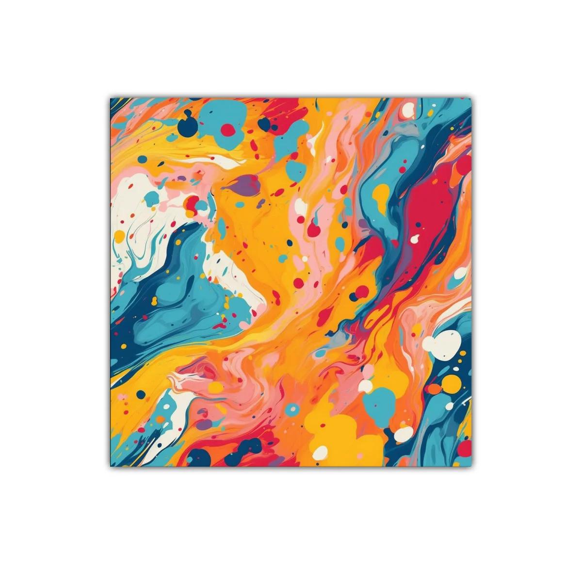 Cuadro decorativo con diseño abstracto y colores vibrantes