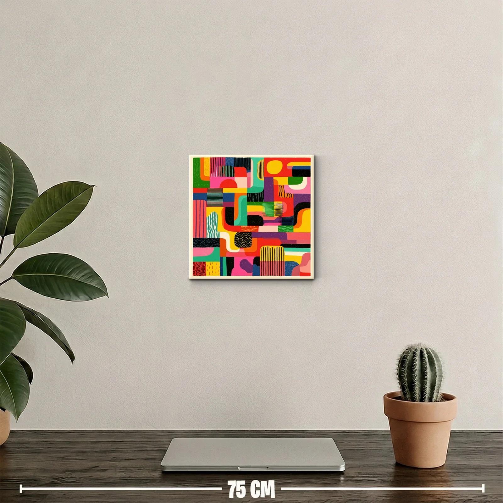 Composición abstracta con formas y colores vibrantes — miniatura 2