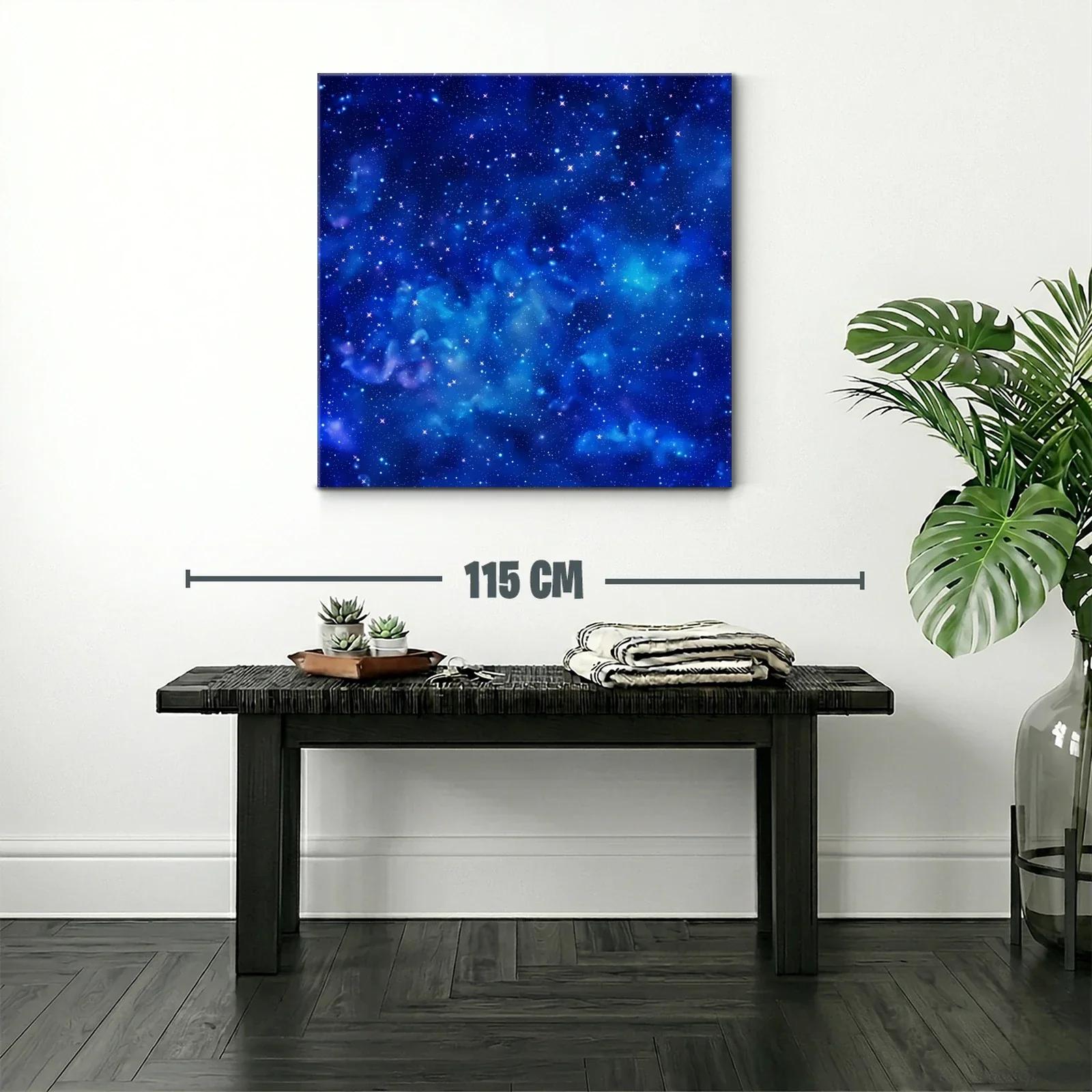 Cuadro cosmos estrellado con vibrantes tonos azules — miniatura 2
