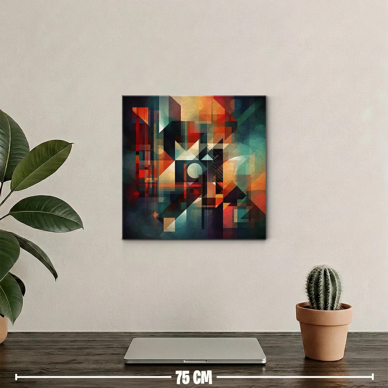 Composición abstracta con formas geométricas y tonos cálidos — miniatura 2